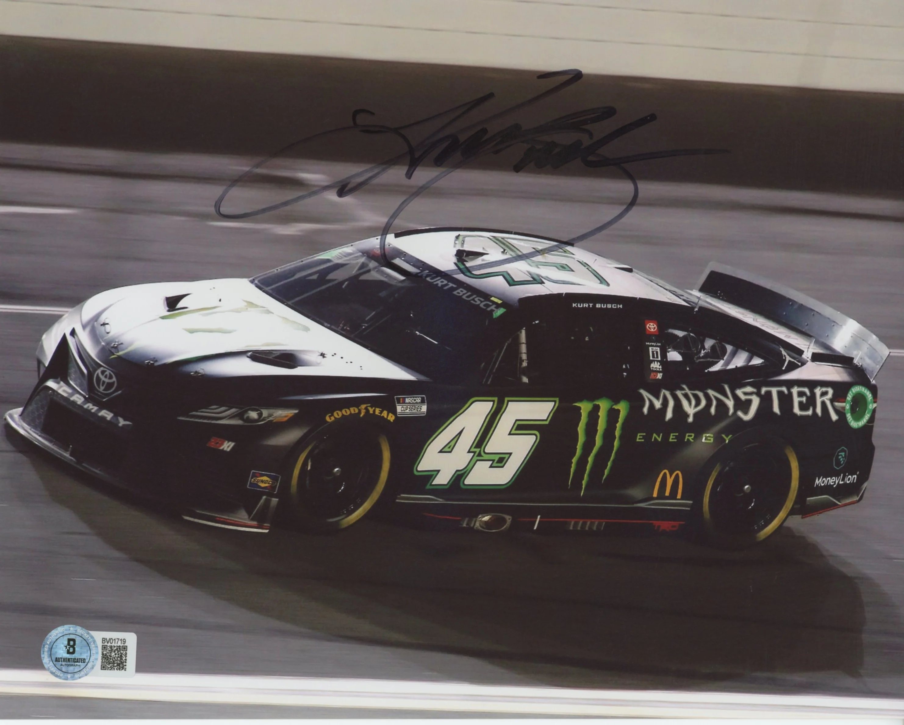 Kurt Busch NASCAR Authentic Signed 8x10 Horizontal Photo Autographed BAS 3