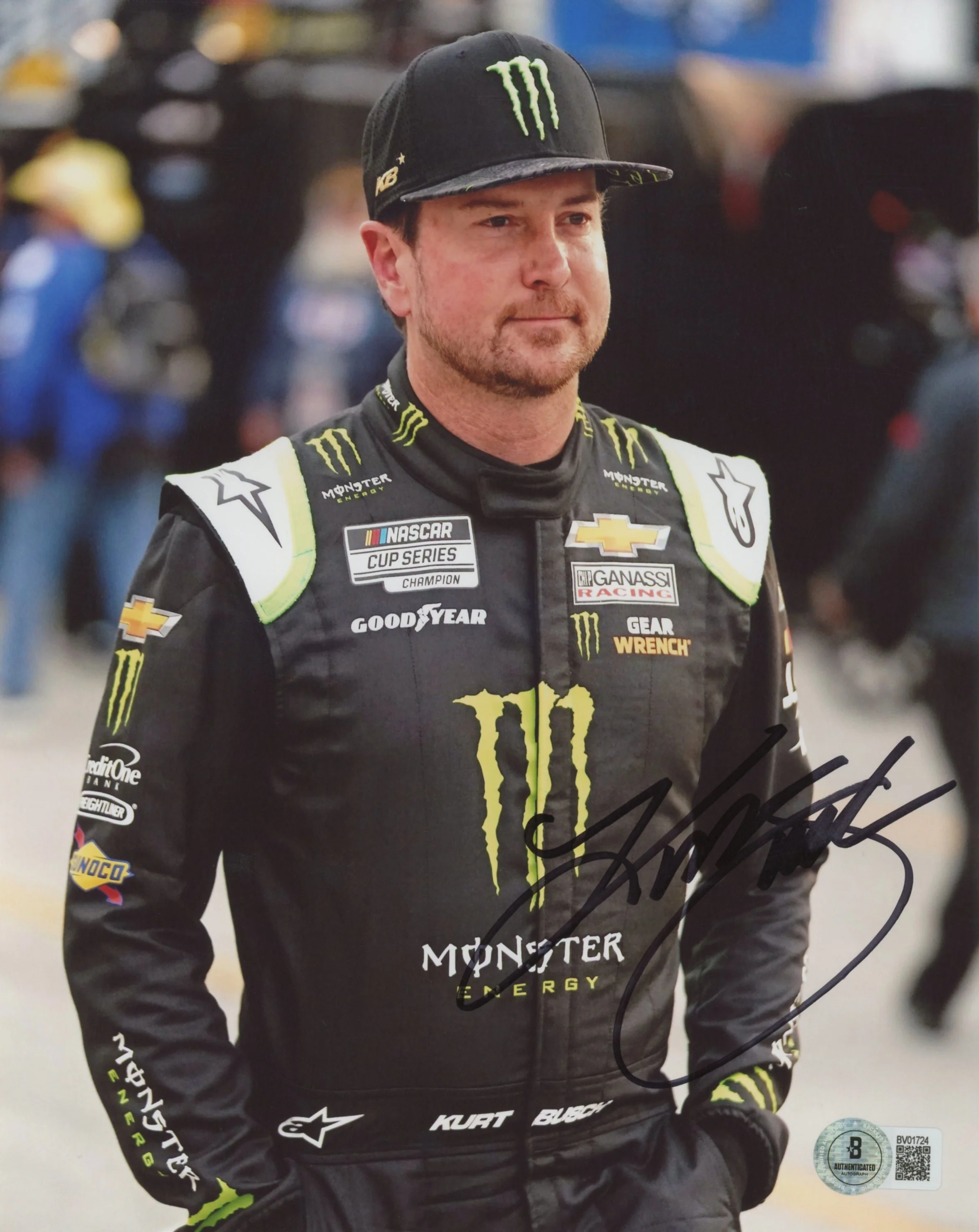 Kurt Busch NASCAR Authentic Signed 8x10 Vertical Photo Autographed BAS 1 - Image 2