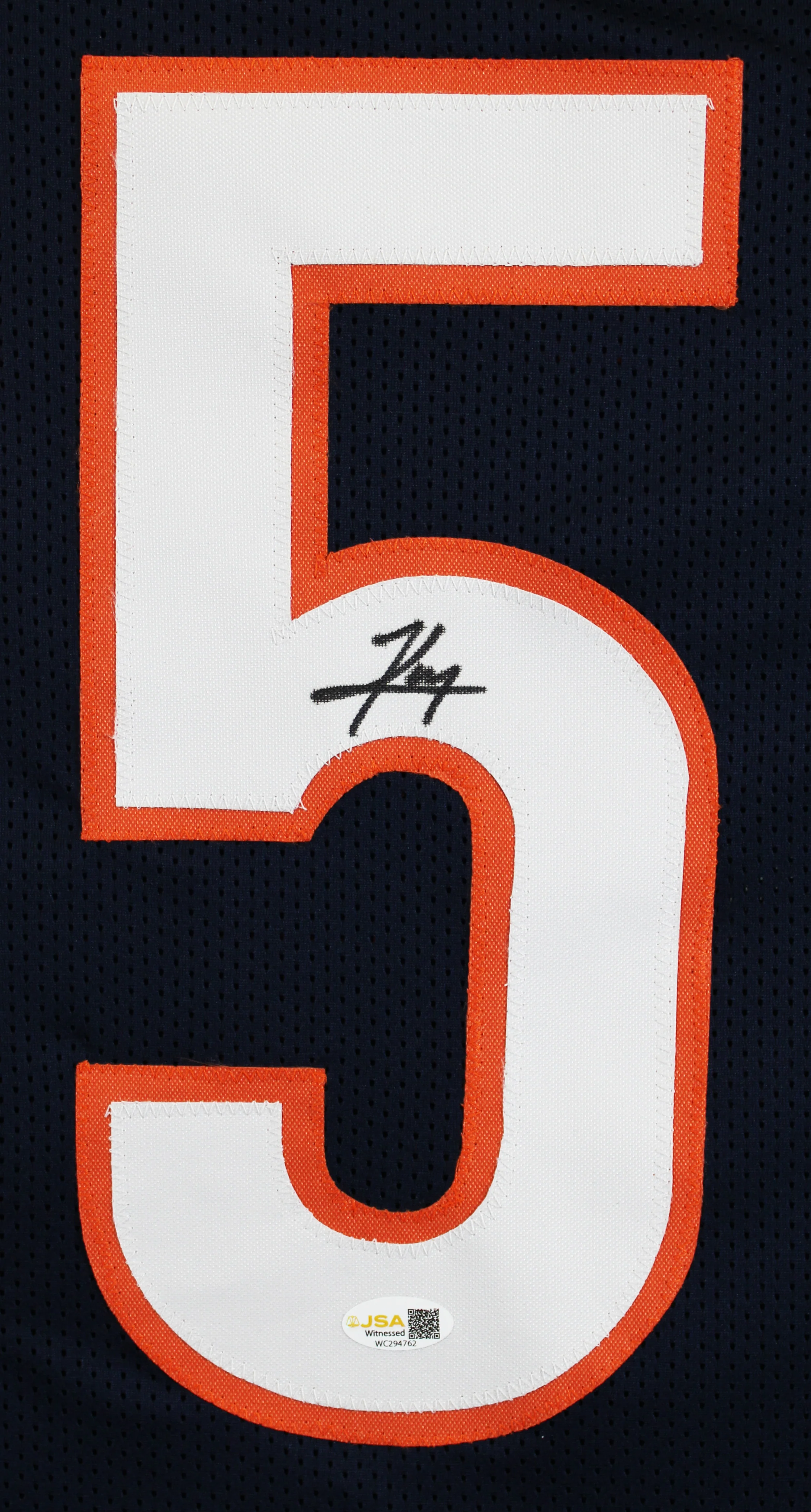 Kyle Monangai Authentic Signed Navy Blue Pro Style Framed Jersey JSA Witness 2 - Image 3