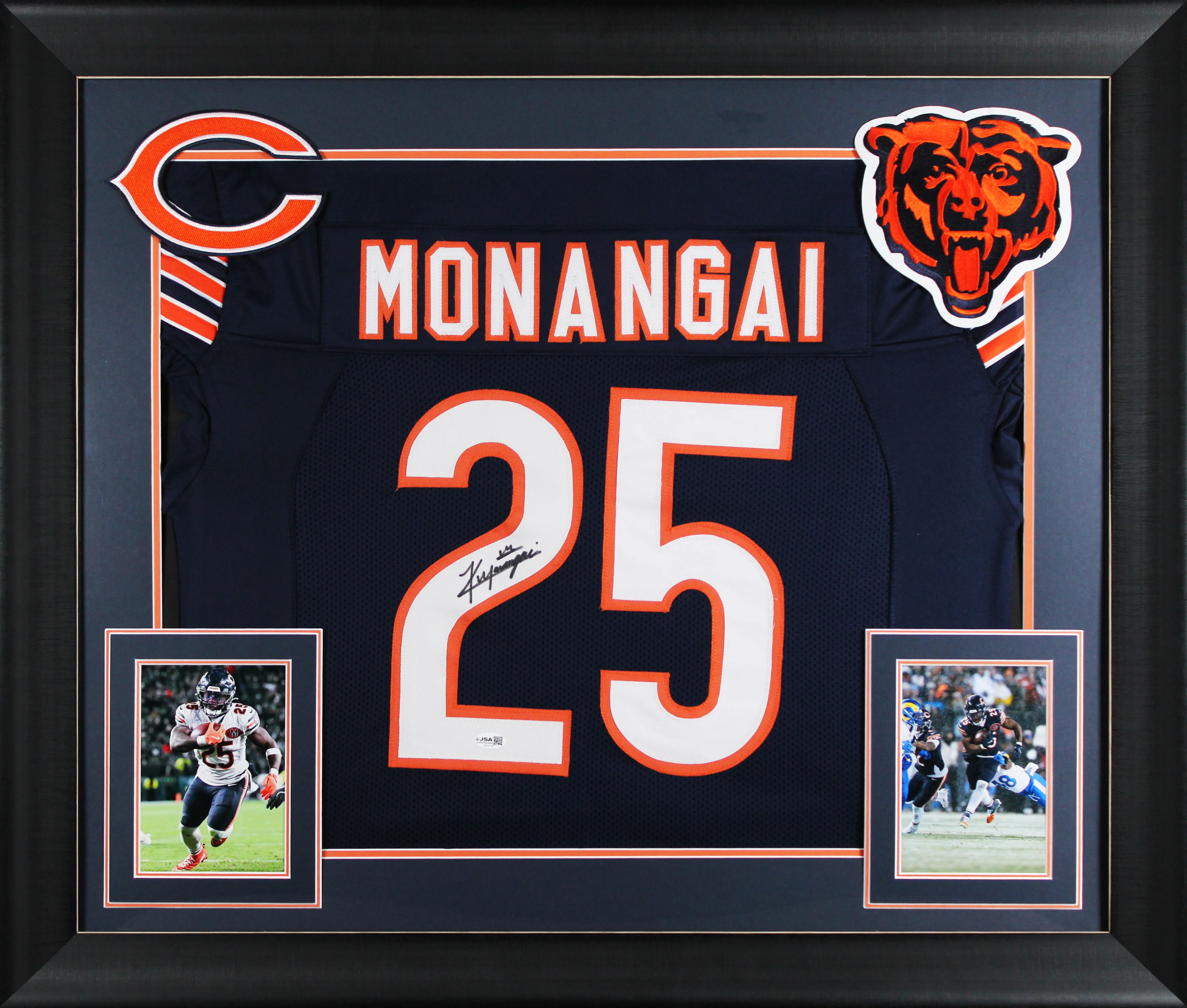 Kyle Monangai Signed Navy Blue Pro Style Framed Jersey JSA Witness #CK32078 - Image 2