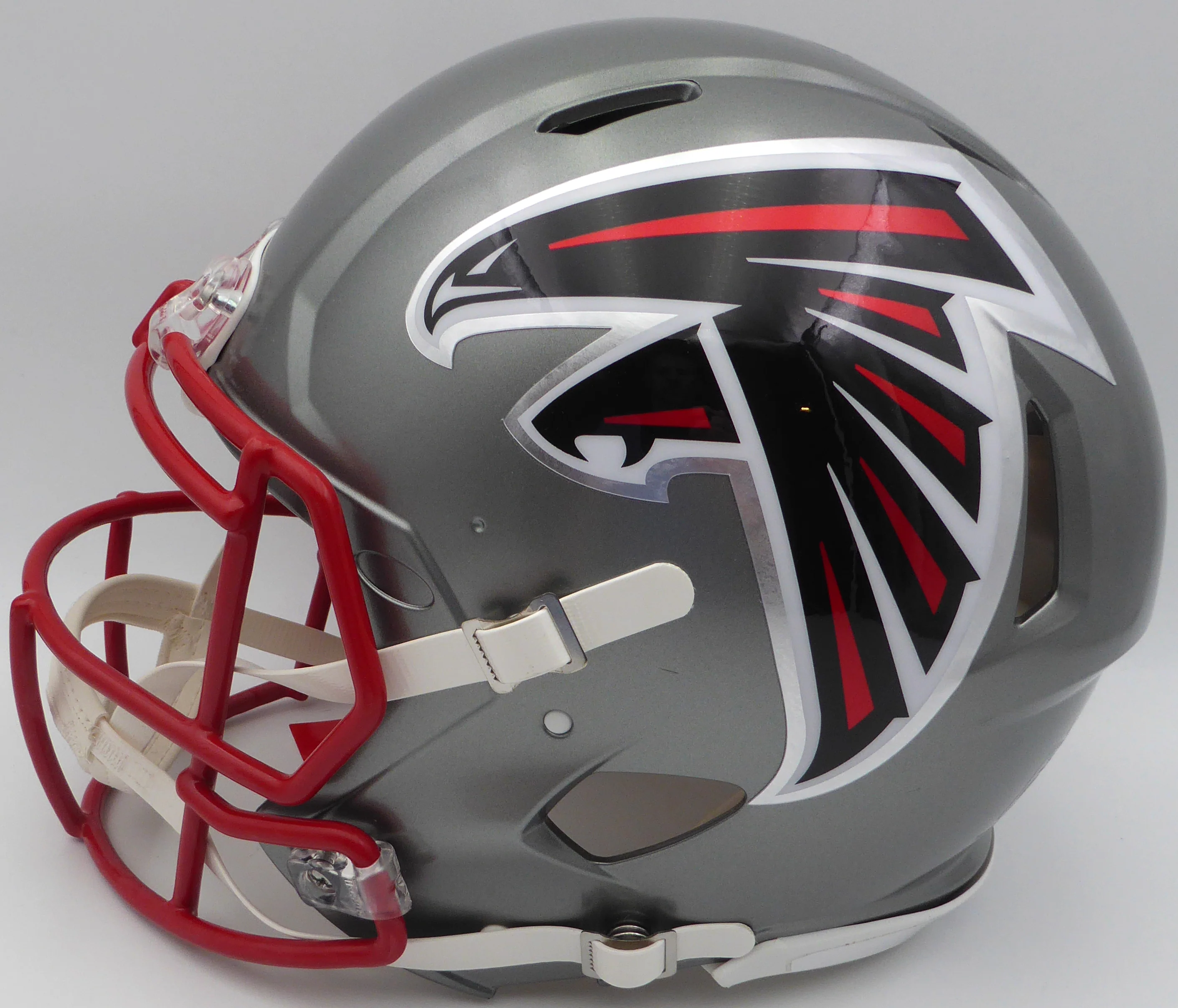 Kyle Pitts Autographed Atlanta Falcons Authentic Flash Silver Full Size Helmet Beckett BAS QR #WL25821 - Image 5