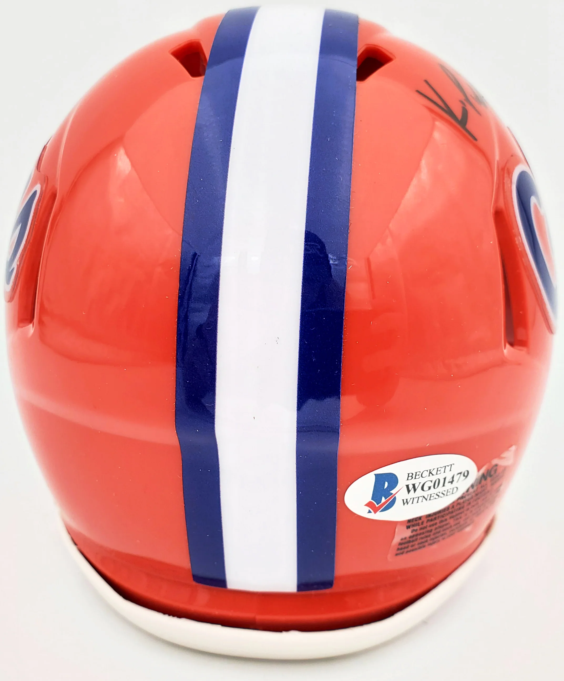 Kyle Pitts Autographed Florida Gators Orange Speed Mini Helmet Beckett BAS Stock #189799 - Image 3