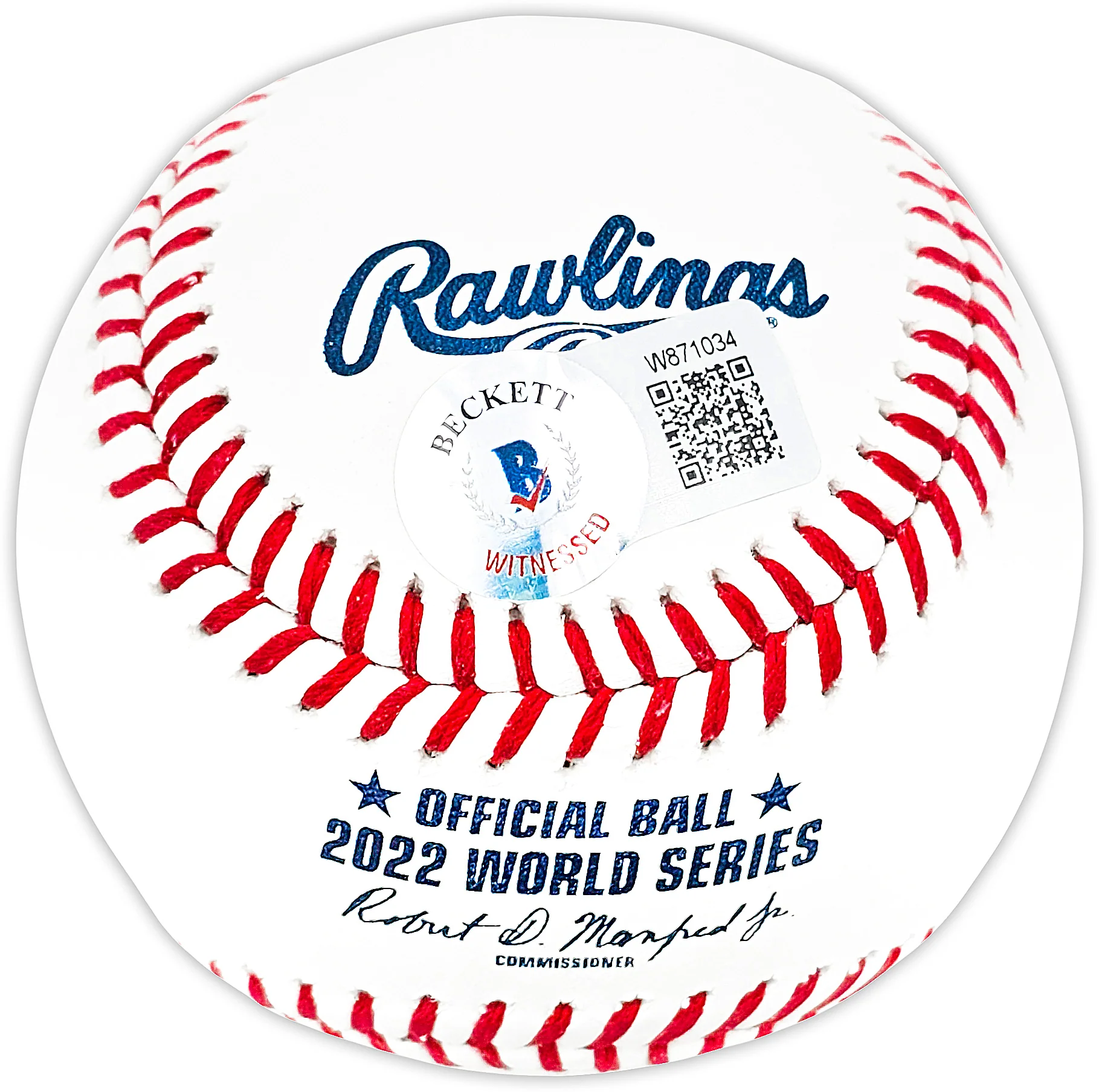 Kyle Tucker Autographed Official 2022 World Series Logo MLB Baseball Houston Astros "2022 WS Champs" Beckett BAS Witness Stock #220571 - Image 3