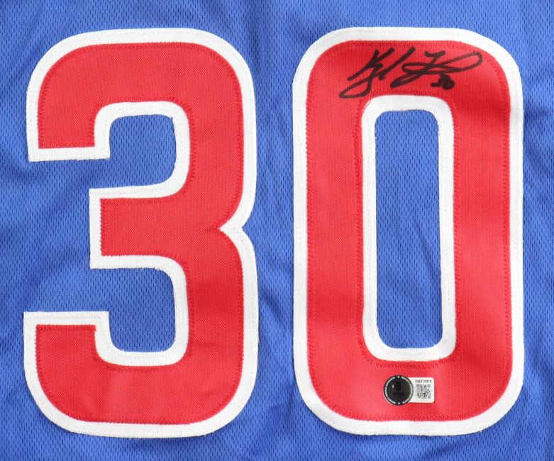 Kyle Tucker Chicago Signed Blue Baseball Jersey BAS - Image 2