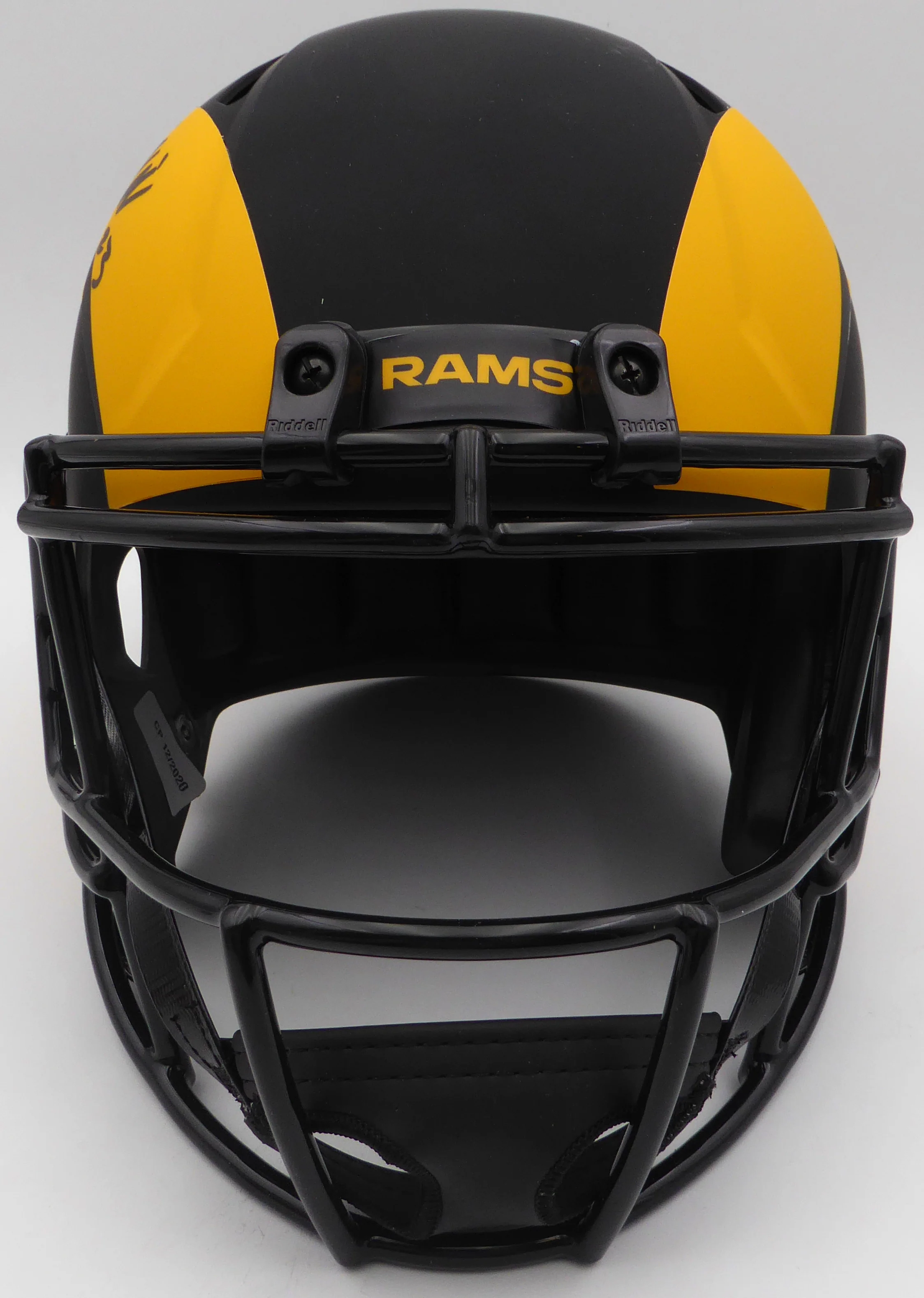 Kyren Williams Autographed Eclipse Black Full Size Replica Helmet Los Angeles Rams Beckett BAS QR #BM06073 - Image 4
