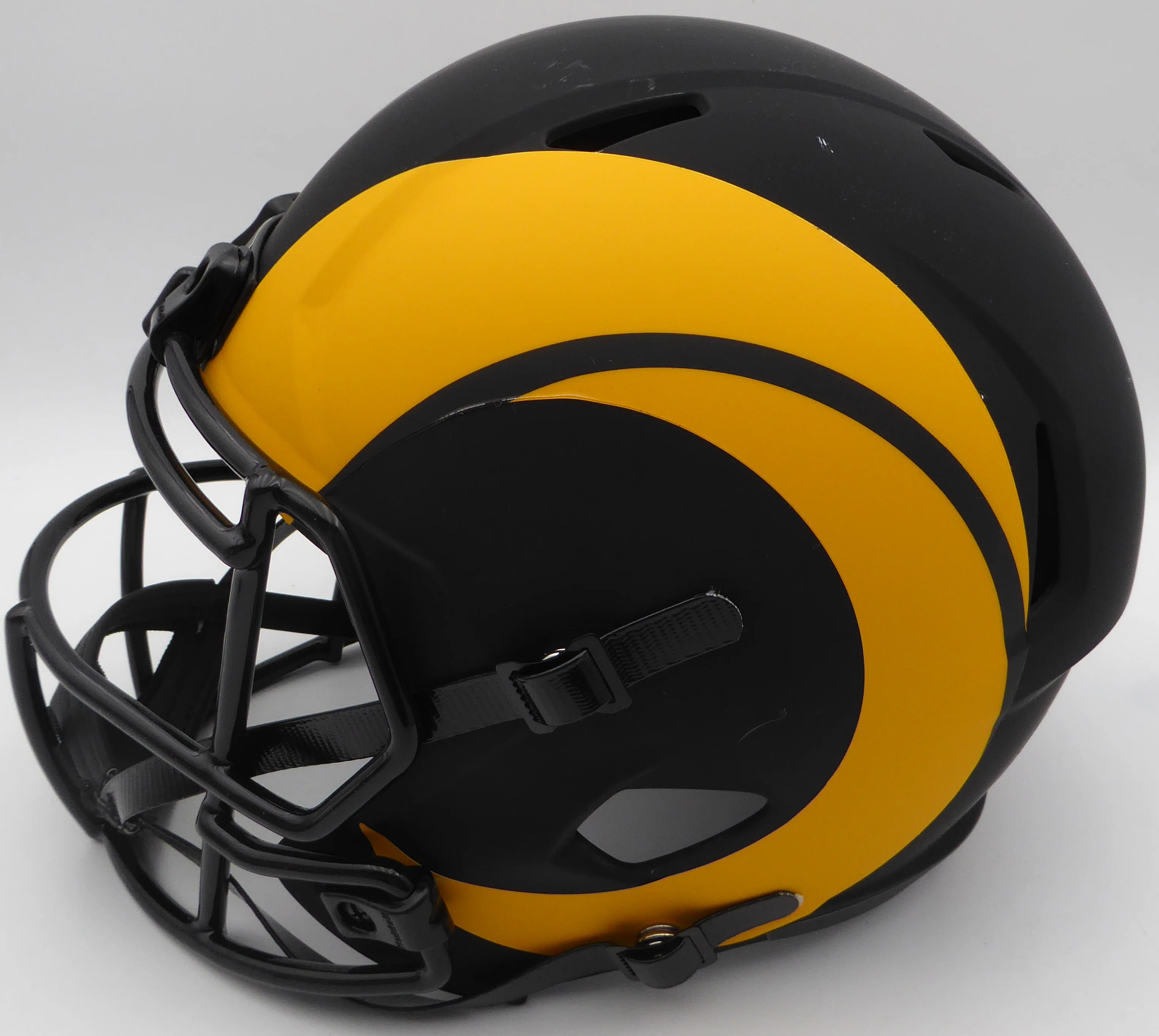 Kyren Williams Autographed Eclipse Black Full Size Replica Helmet Los Angeles Rams Beckett BAS QR #BM06073 - Image 5