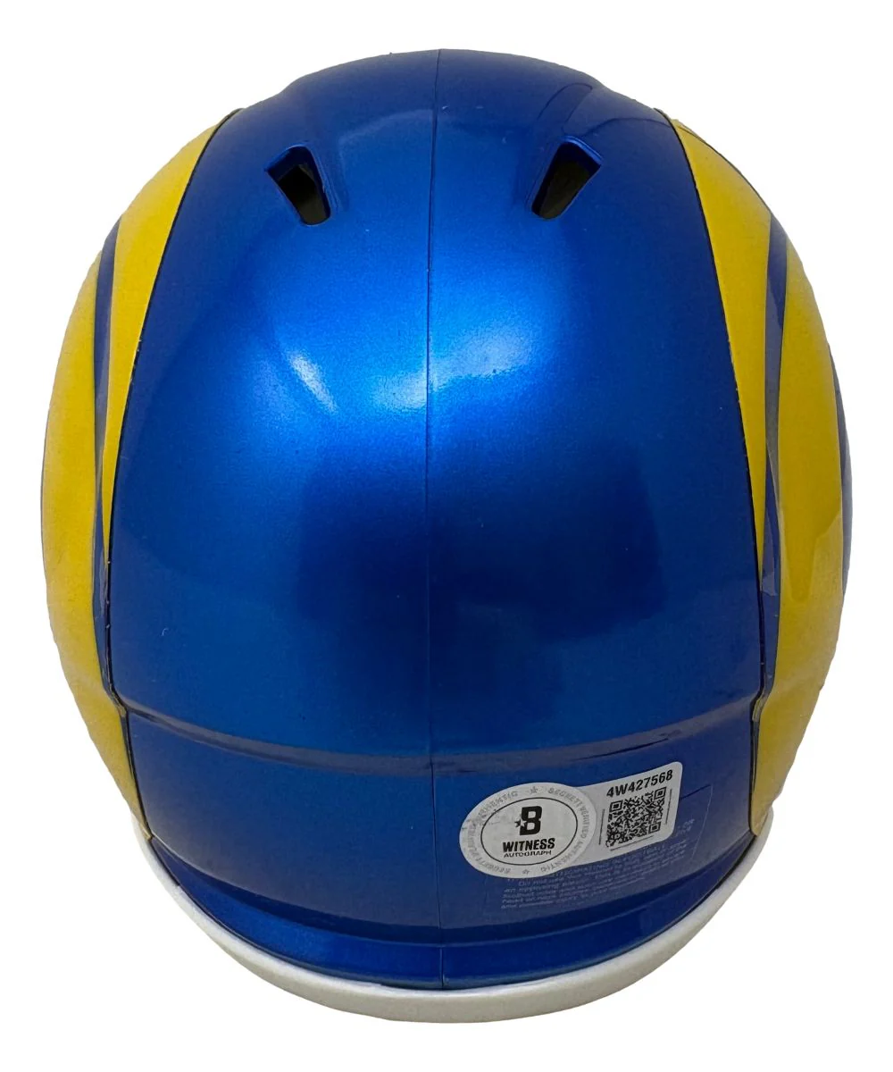 Kyren Williams Signed Los Angeles Rams Mini Speed Helmet BAS ITP - Image 2
