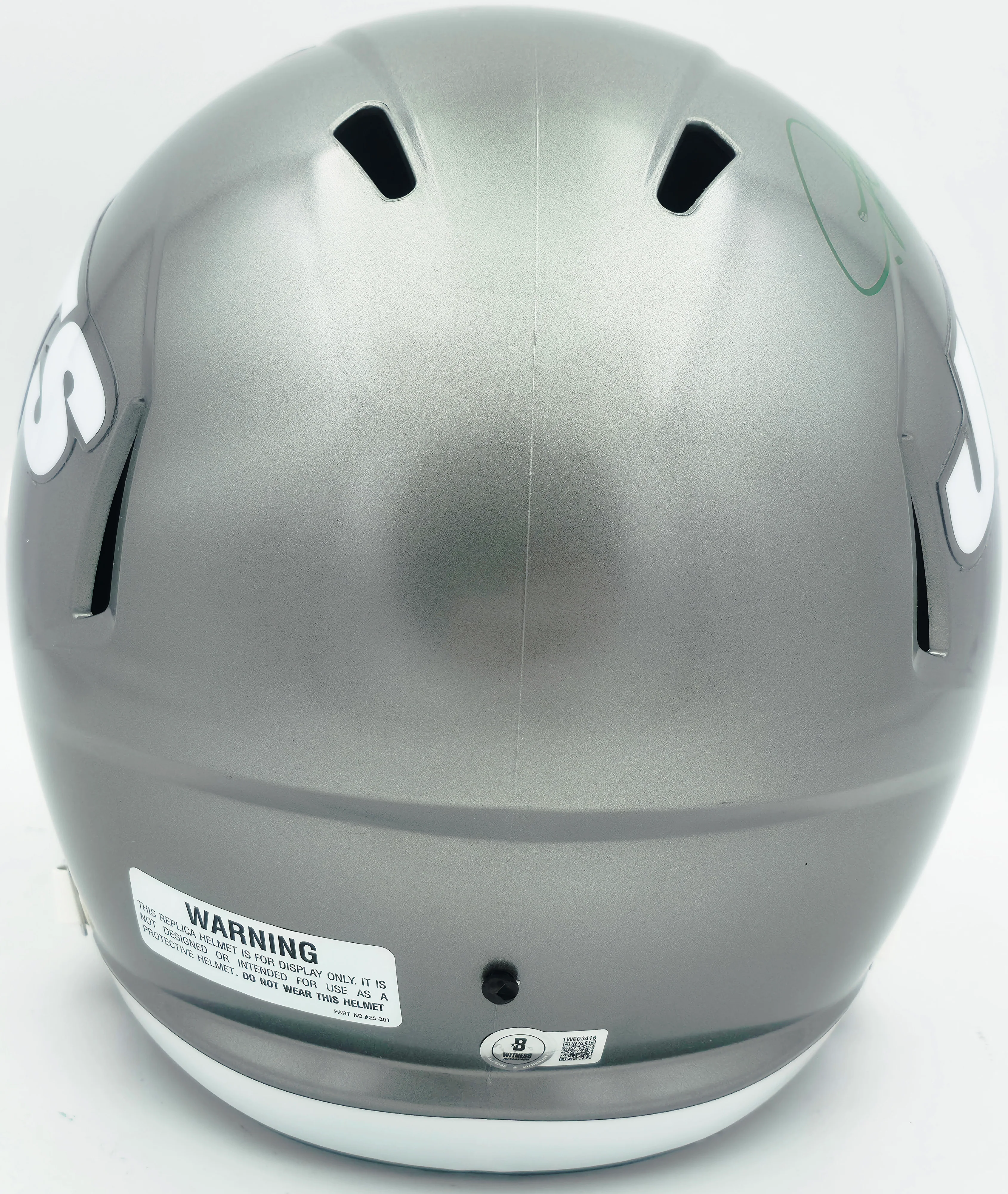 LaDainian Tomlinson Autographed New York Jets Flash Gray Full Size Speed Replica Helmet "HOF 17" Beckett BAS Witness Stock #261832 - Image 4