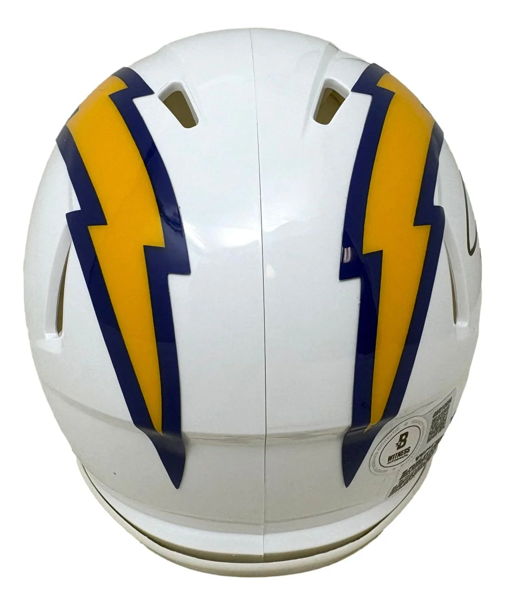 LaDainian Tomlinson Signed San Diego Chargers Color Rush Mini Speed Helmet BAS - Image 2