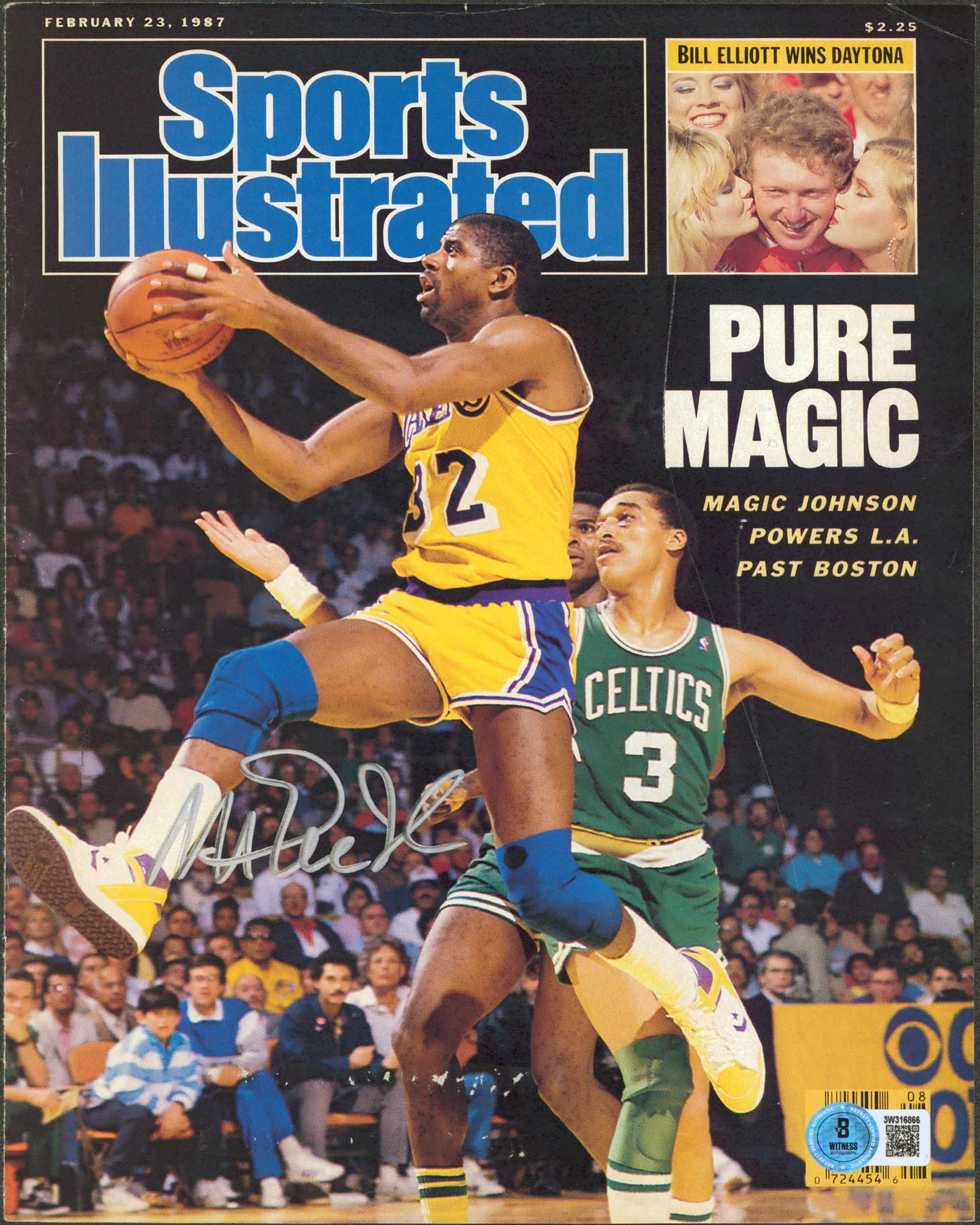 Lakers Magic Johnson Authentic Signed Feb. 1987 SI Magazine Cover BAS #3W316866 - Image 2