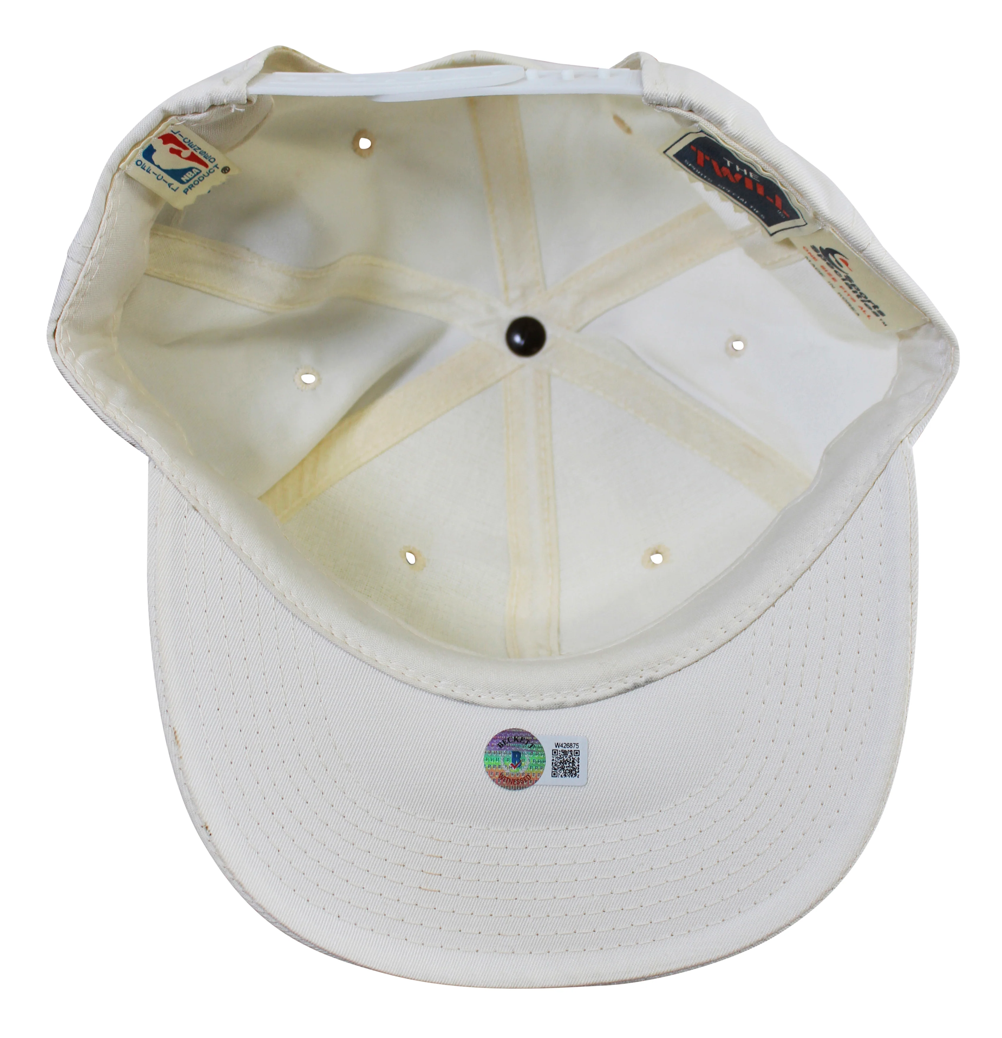 Lakers Magic Johnson Signed 1987-1988 NBA Champions Hat BAS Witnessed #W426875 - Image 7