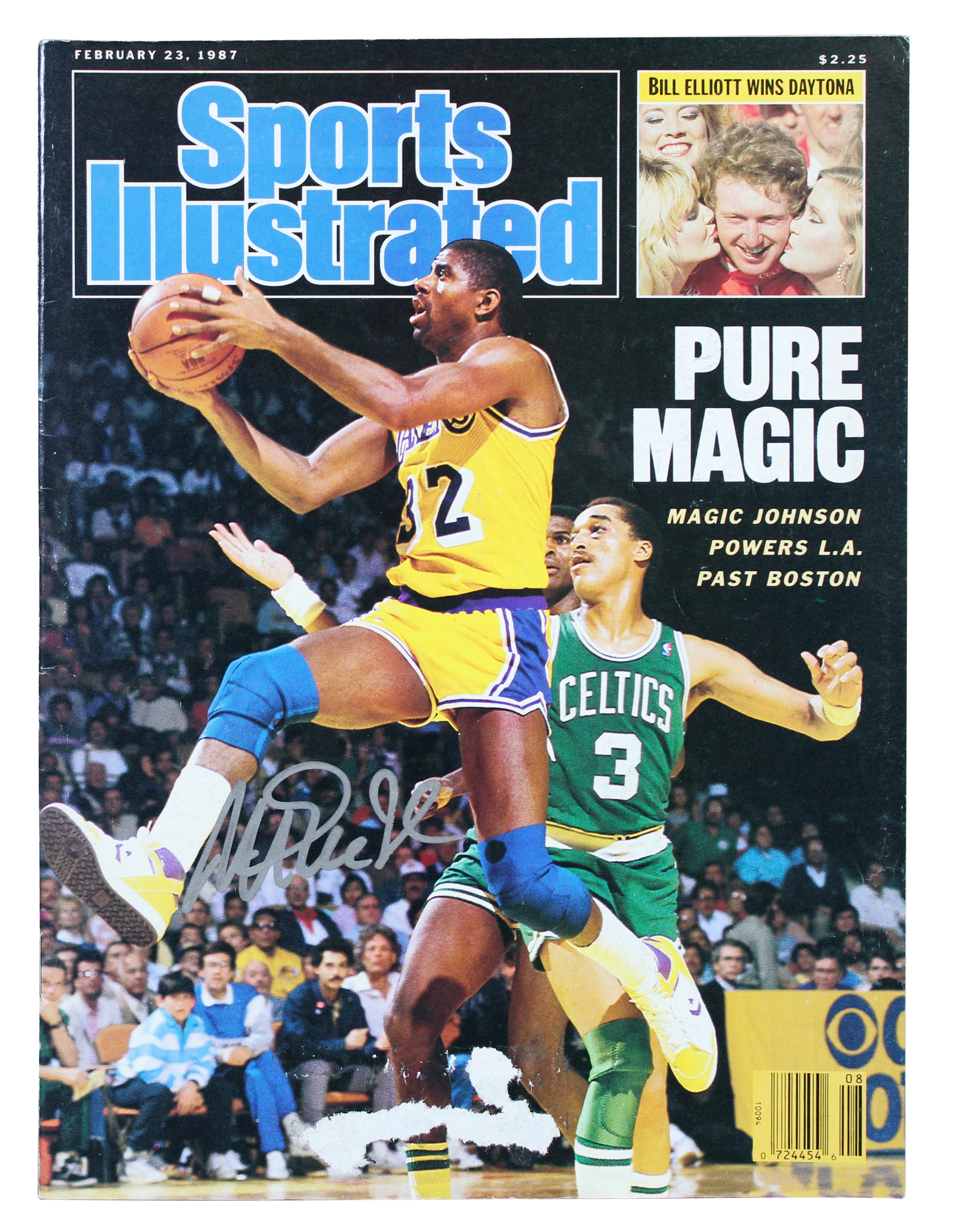 Lakers Magic Johnson Signed 1987 Sports Illustrated Magazine BAS Wit #3W387220 - Image 2