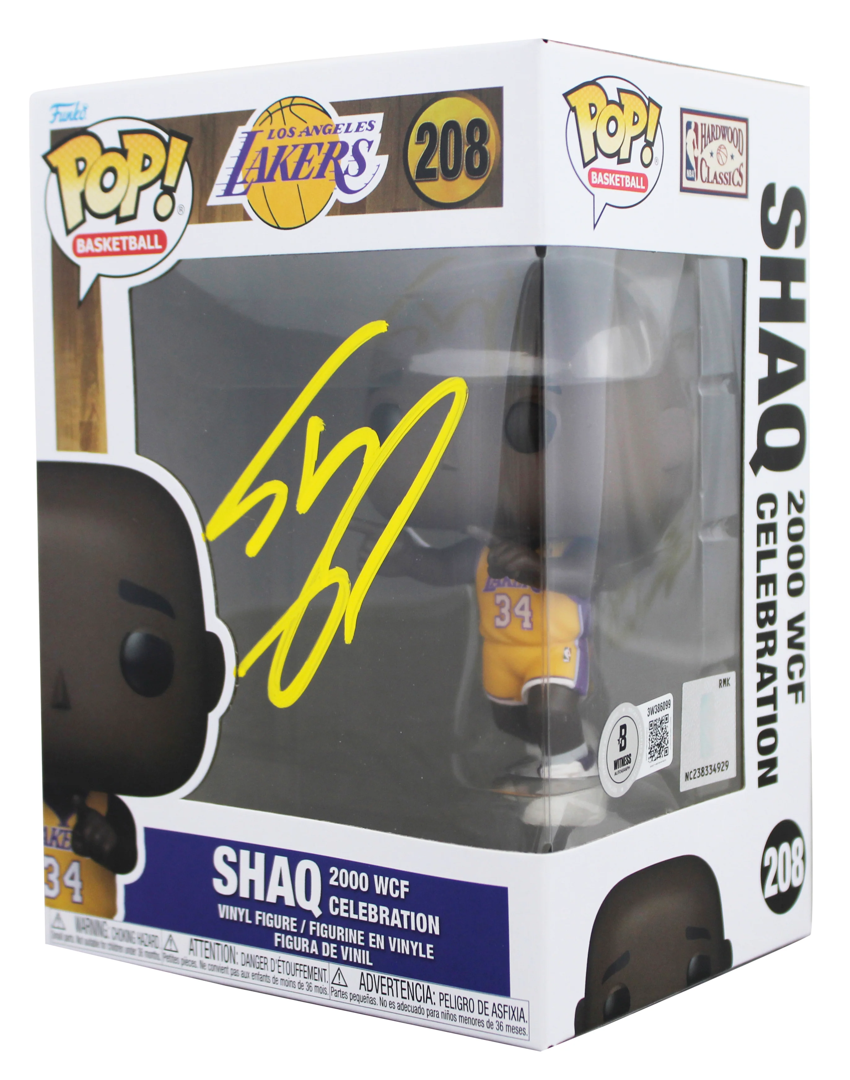 Lakers Shaquille O'Neal Authentic Signed #208 Funko Pop Vinyl Figure BAS Witness - Image 3