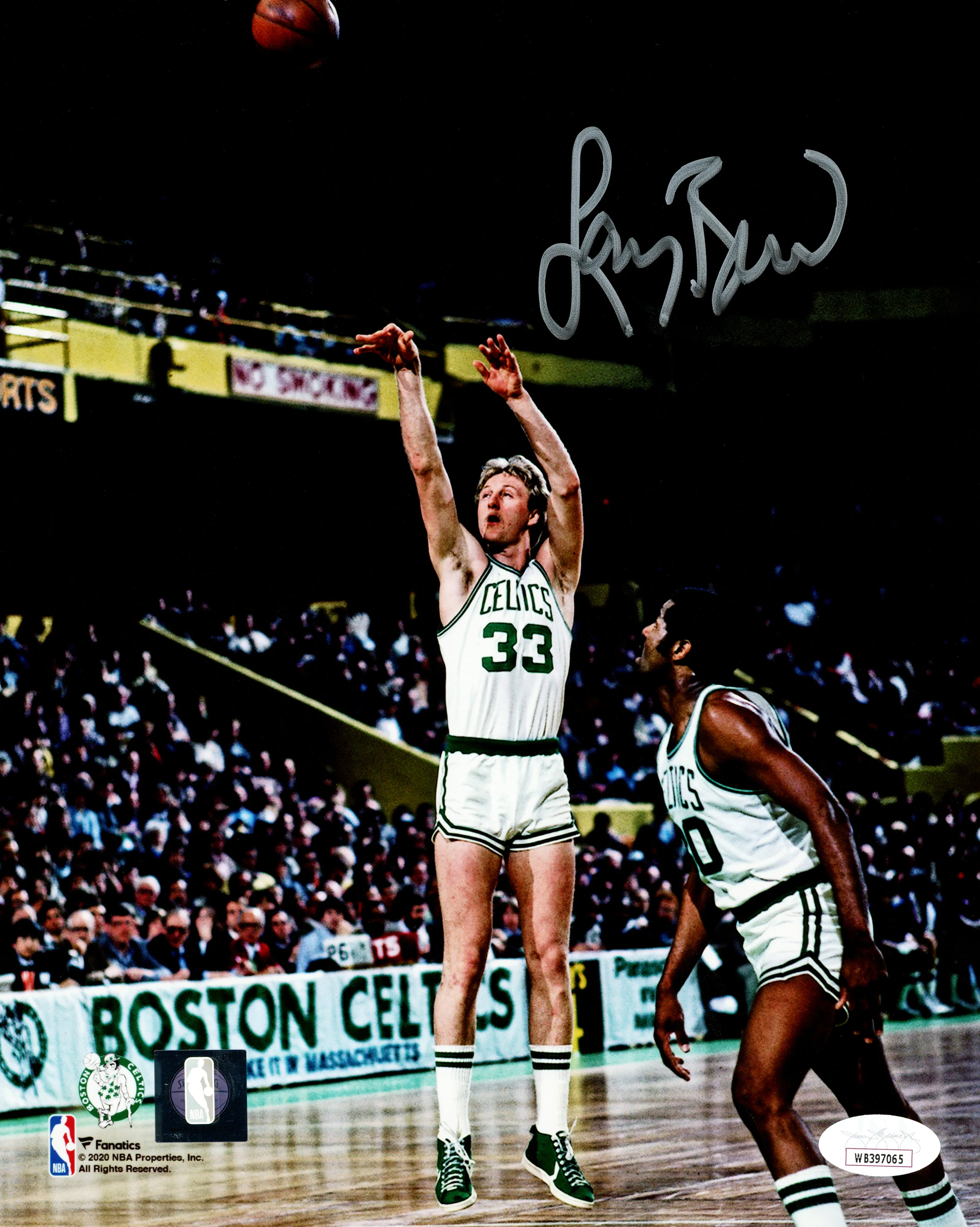 Larry Bird Autographed Framed 8x10 Photo Boston Celtics JSA Stock #254286 - Image 2