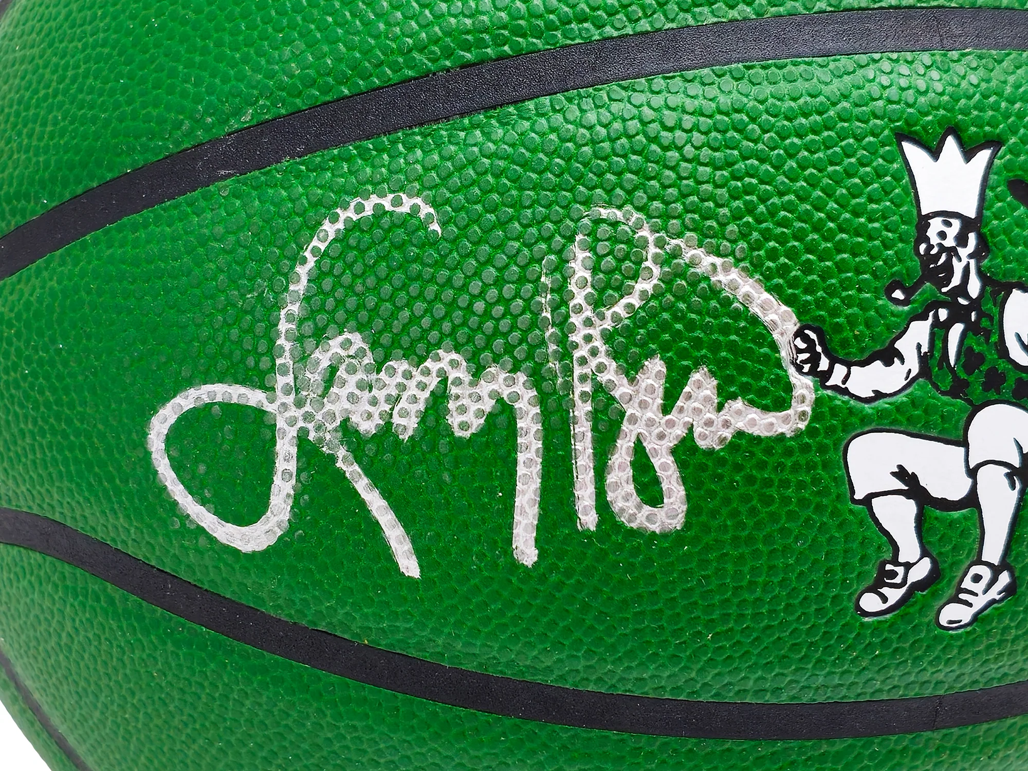 Larry Bird Autographed Green City Edition Auerbach Smoke Logo Basketball Boston Celtics Beckett BAS Witness Stock #222787 - Image 2