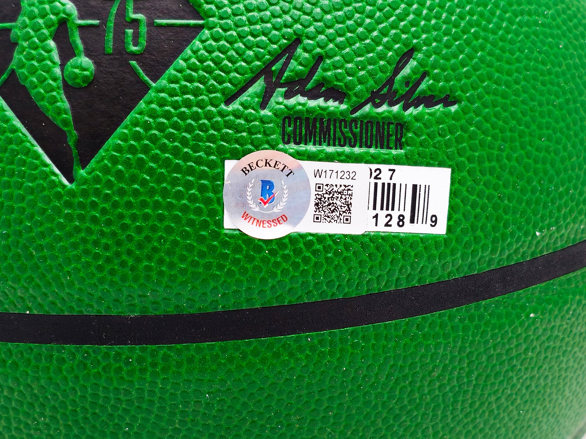 Larry Bird Autographed Green City Edition Auerbach Smoke Logo Basketball Boston Celtics Beckett BAS Witness Stock #222787 - Image 5