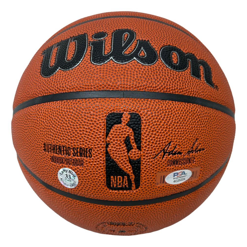 Larry Bird Boston Celtics Signed Wilson NBA Basketball Bird+PSA/DNA - Image 2