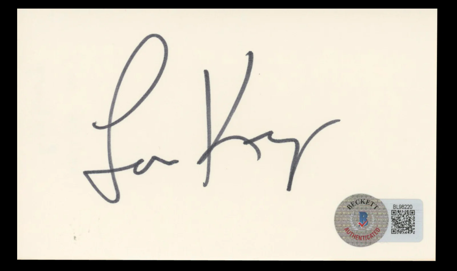 Larry King The Larry King Show Authentic Signed 3x5 Index Card BAS #BL98220 - Image 2