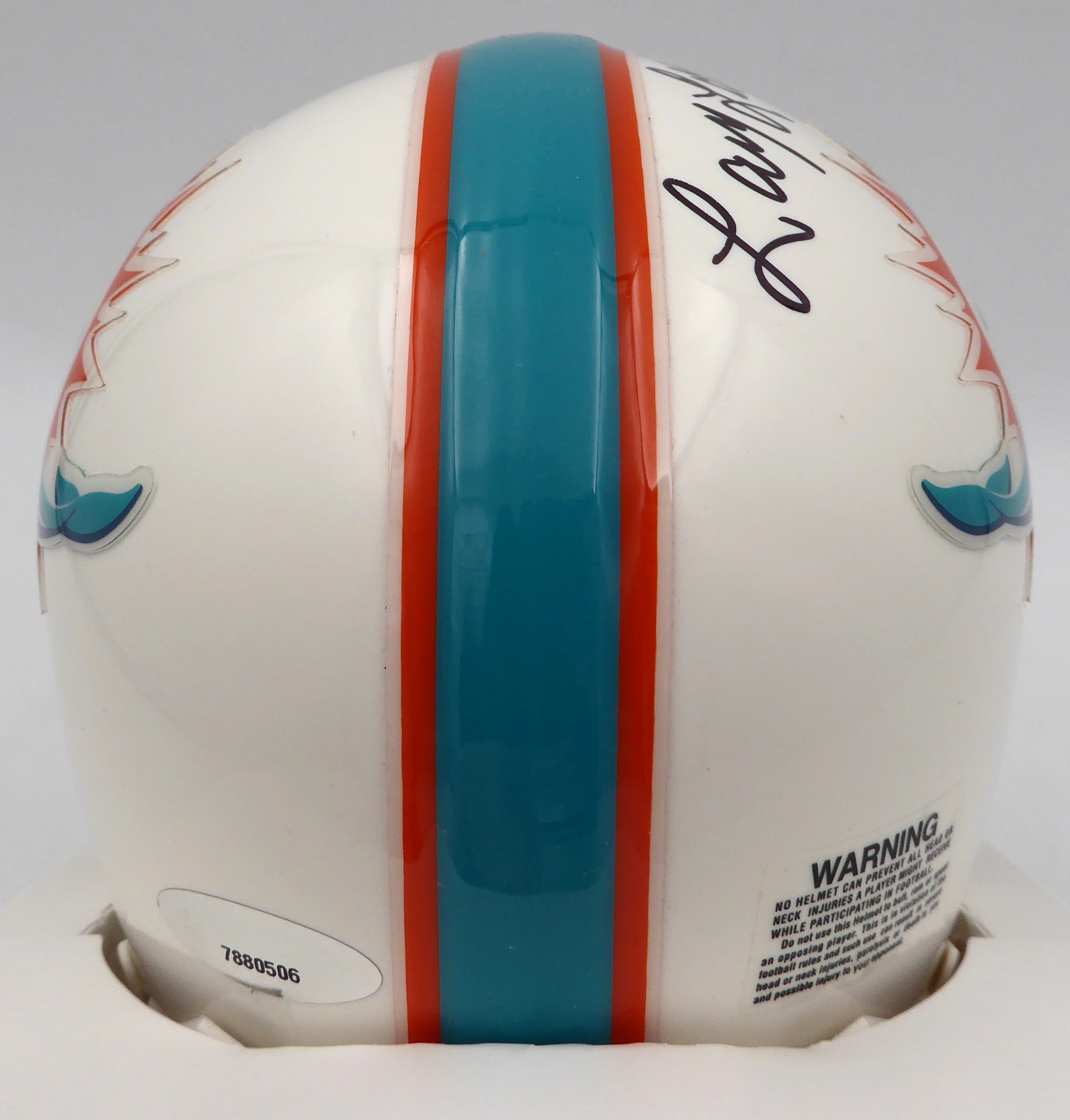 Larry Little Autographed Miami Dolphins Mini Helmet TriStar Holo #7880506 - Image 5