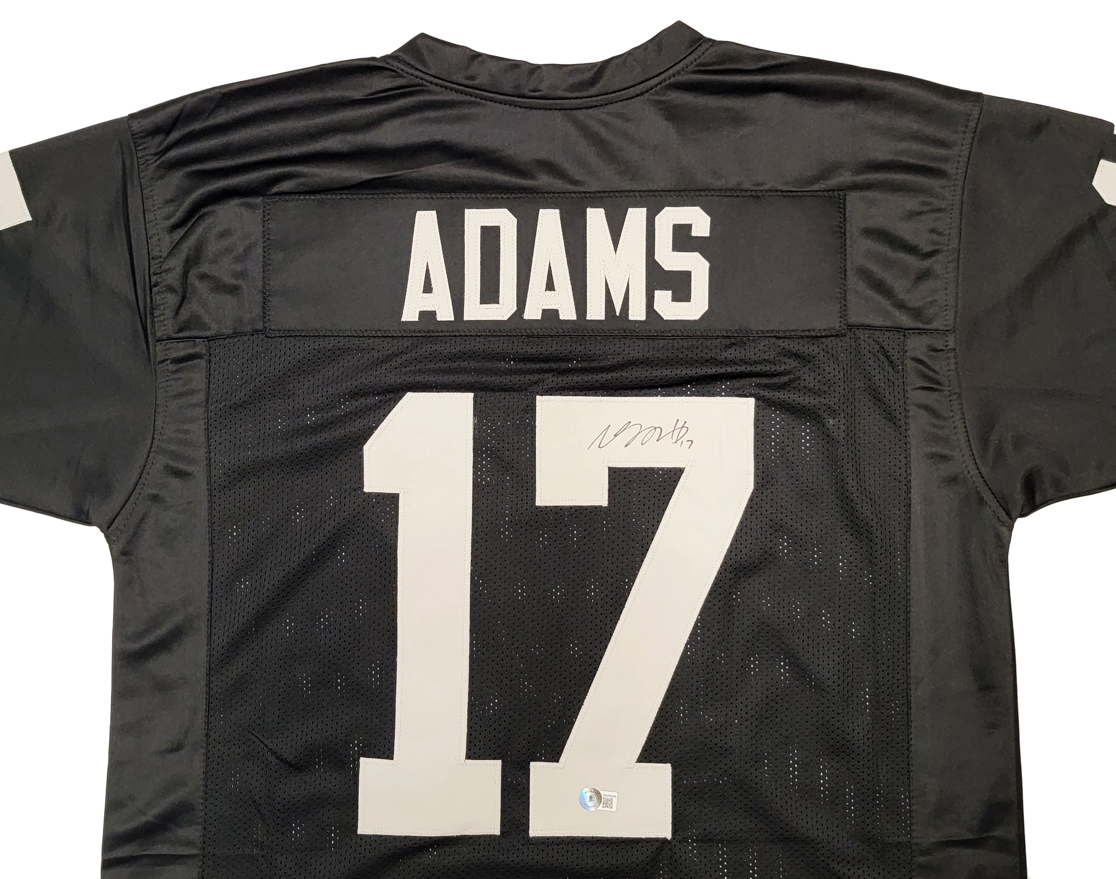 Las Vegas Raiders Davante Adams Autographed Black Jersey Beckett BAS QR Stock #206043 - Image 3