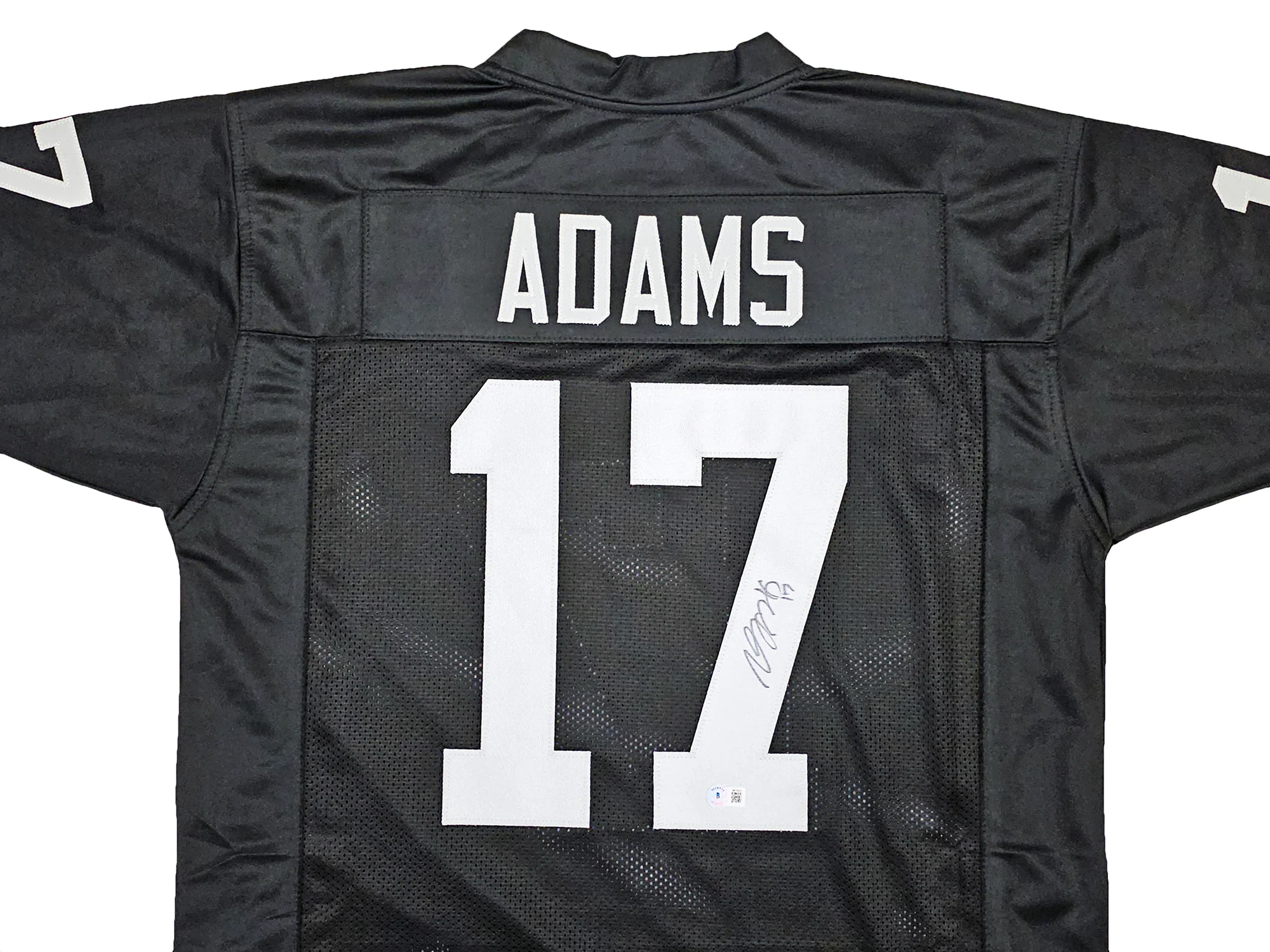 Las Vegas Raiders Davante Adams Autographed Black Jersey Beckett BAS Witness Stock #220595 - Image 3