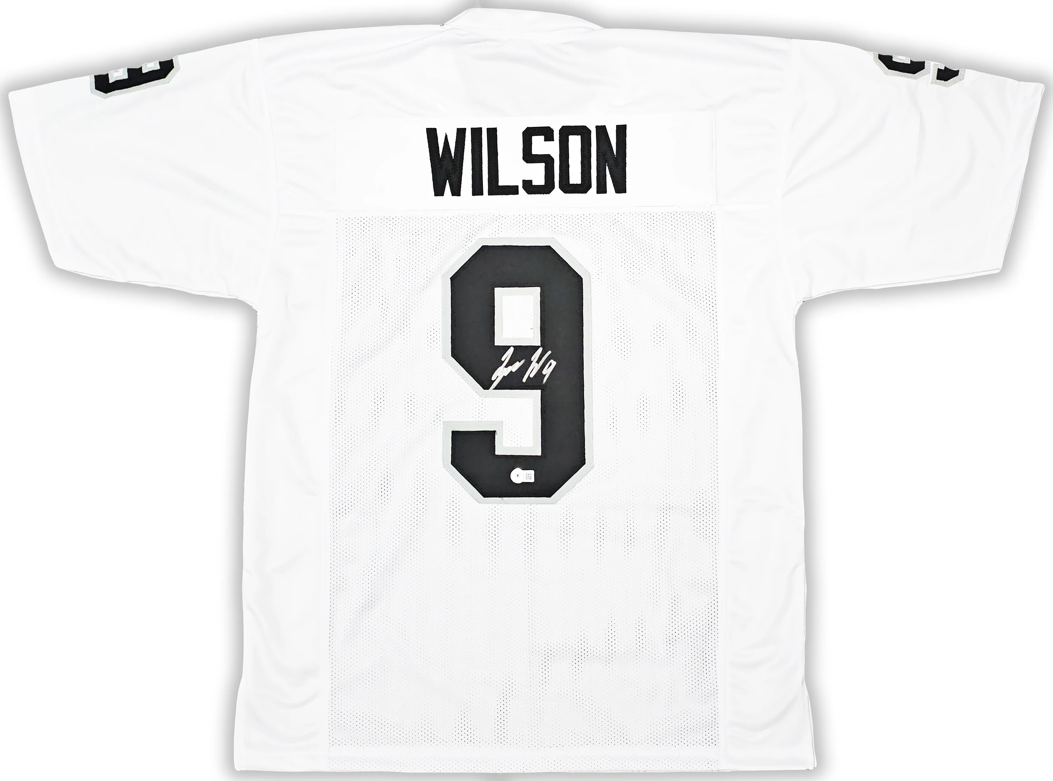 Las Vegas Raiders Tyree Wilson Autographed White Jersey Beckett BAS Witness Stock #217963 - Image 2