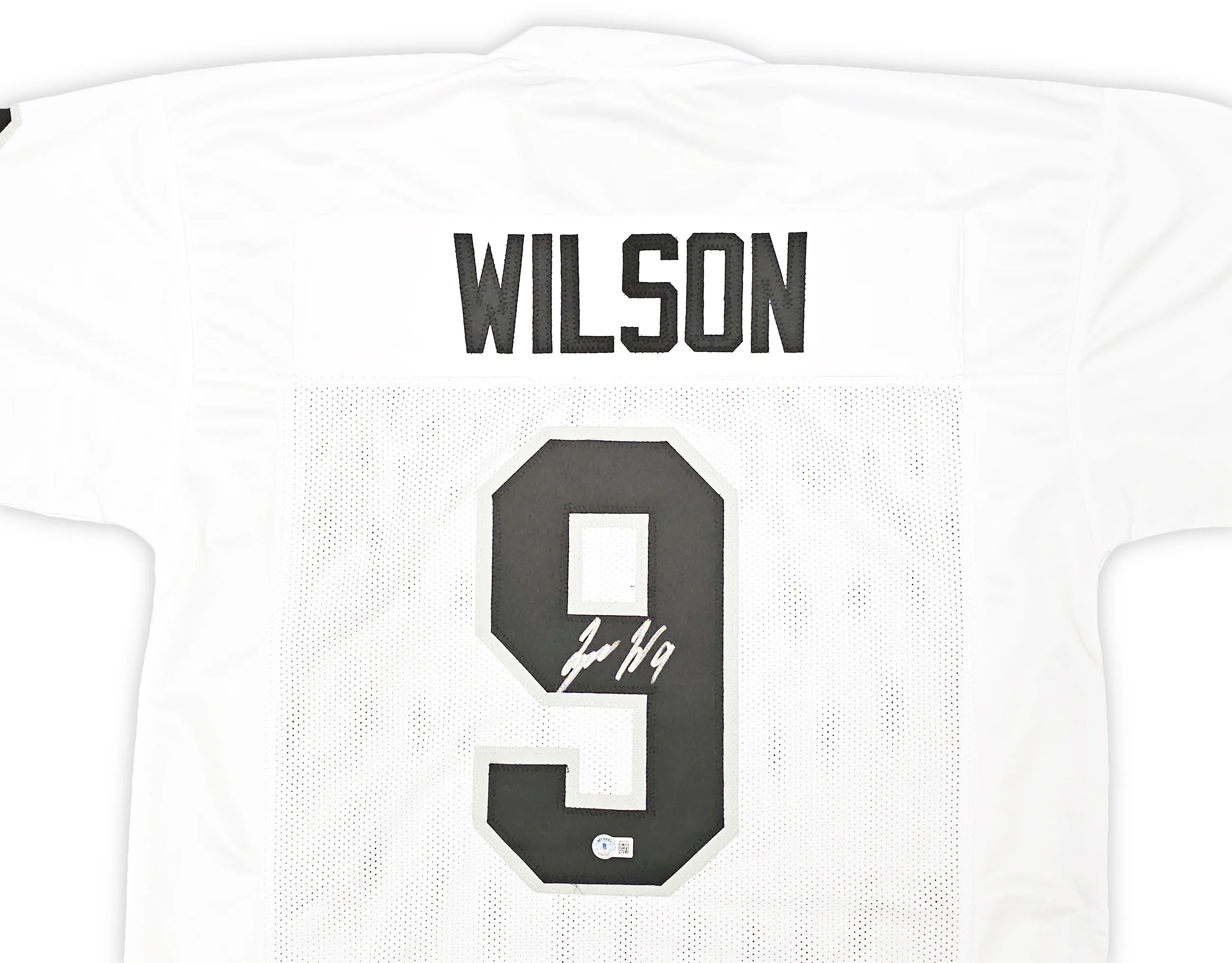 Las Vegas Raiders Tyree Wilson Autographed White Jersey Beckett BAS Witness Stock #217963 - Image 3