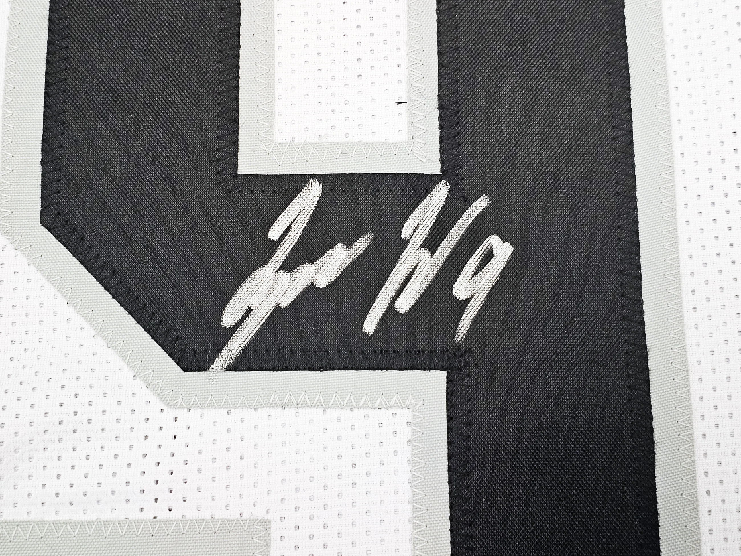 Las Vegas Raiders Tyree Wilson Autographed White Jersey Beckett BAS Witness Stock #217963 - Image 4