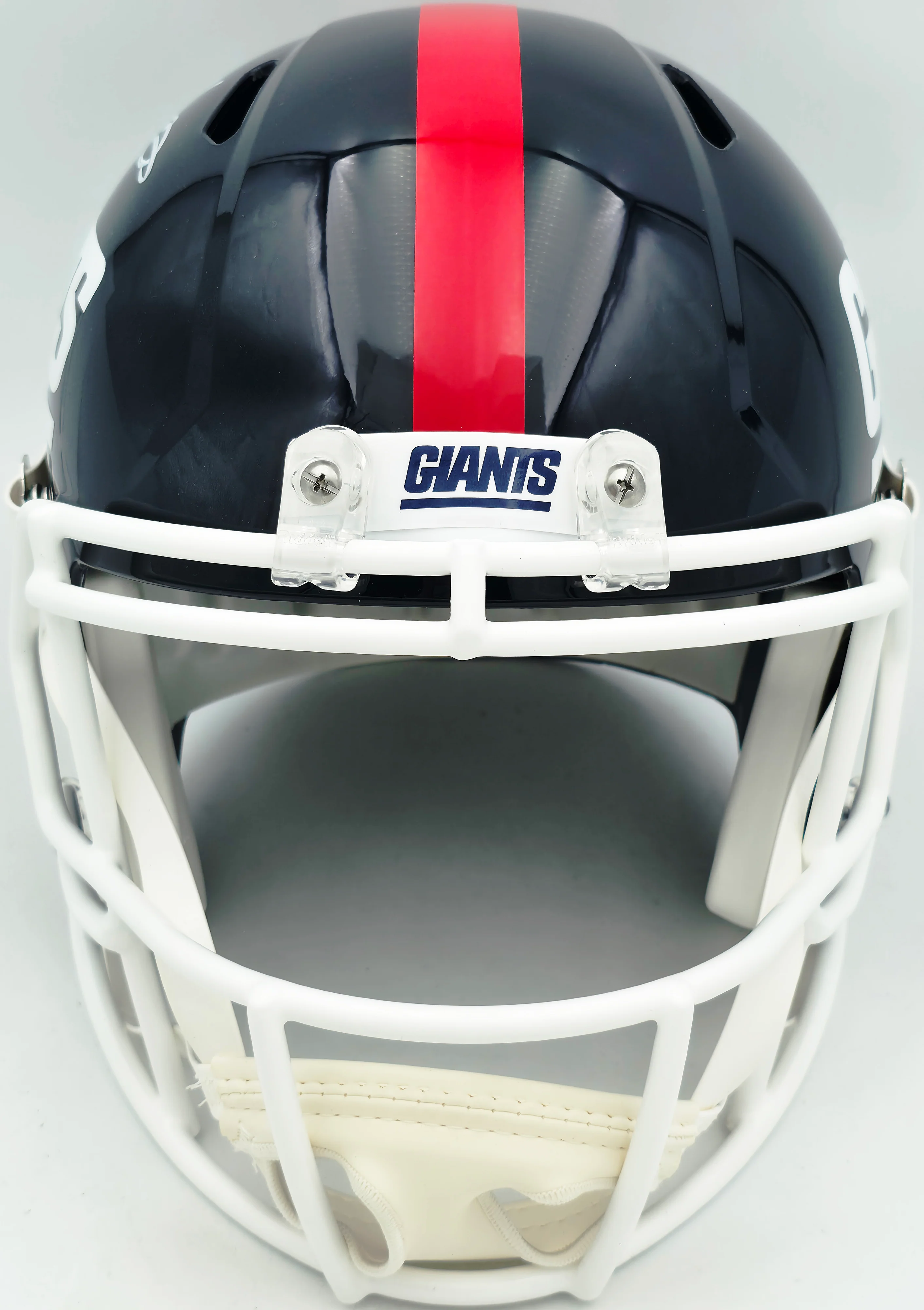 Lawrence Taylor Autographed New York Giants Blue 1980-99 Throwback Full Size Speed Replica Helmet Beckett BAS Witness Stock #261939 - Image 4