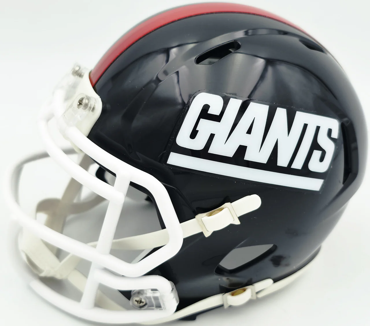 Lawrence Taylor Autographed New York Giants Blue 1980-99 Throwback Speed Mini Helmet Beckett BAS Witness Stock #261941 - Image 3