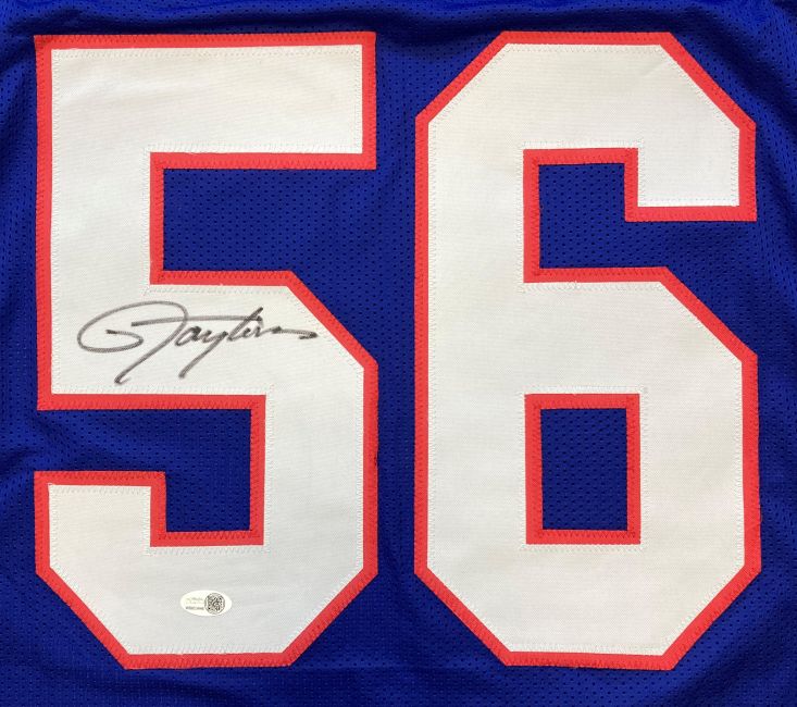 Lawrence Taylor New York Signed Blue Football Jersey JSA QR Hologram - Image 2