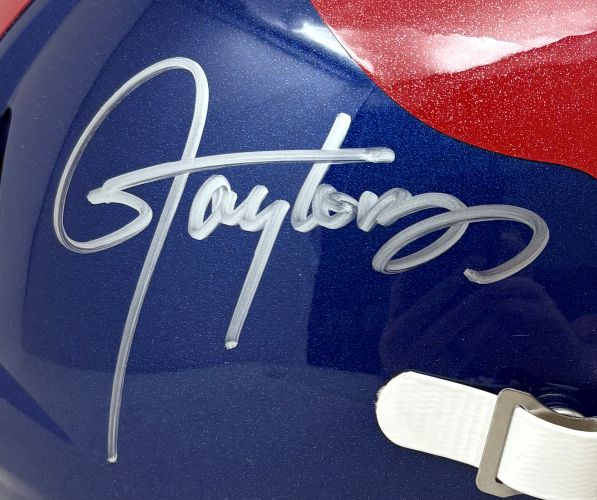 Lawrence Taylor Signed New York Giants FS Alternate Speed Replica Helmet BAS - Image 2