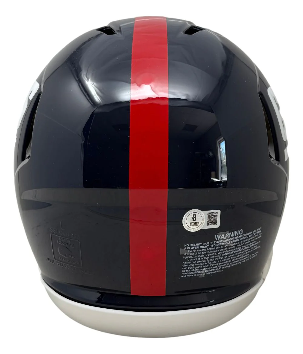 Lawrence Taylor Signed New York Giants FS T/B Speed Authentic Helmet BAD MF BAS - Image 3