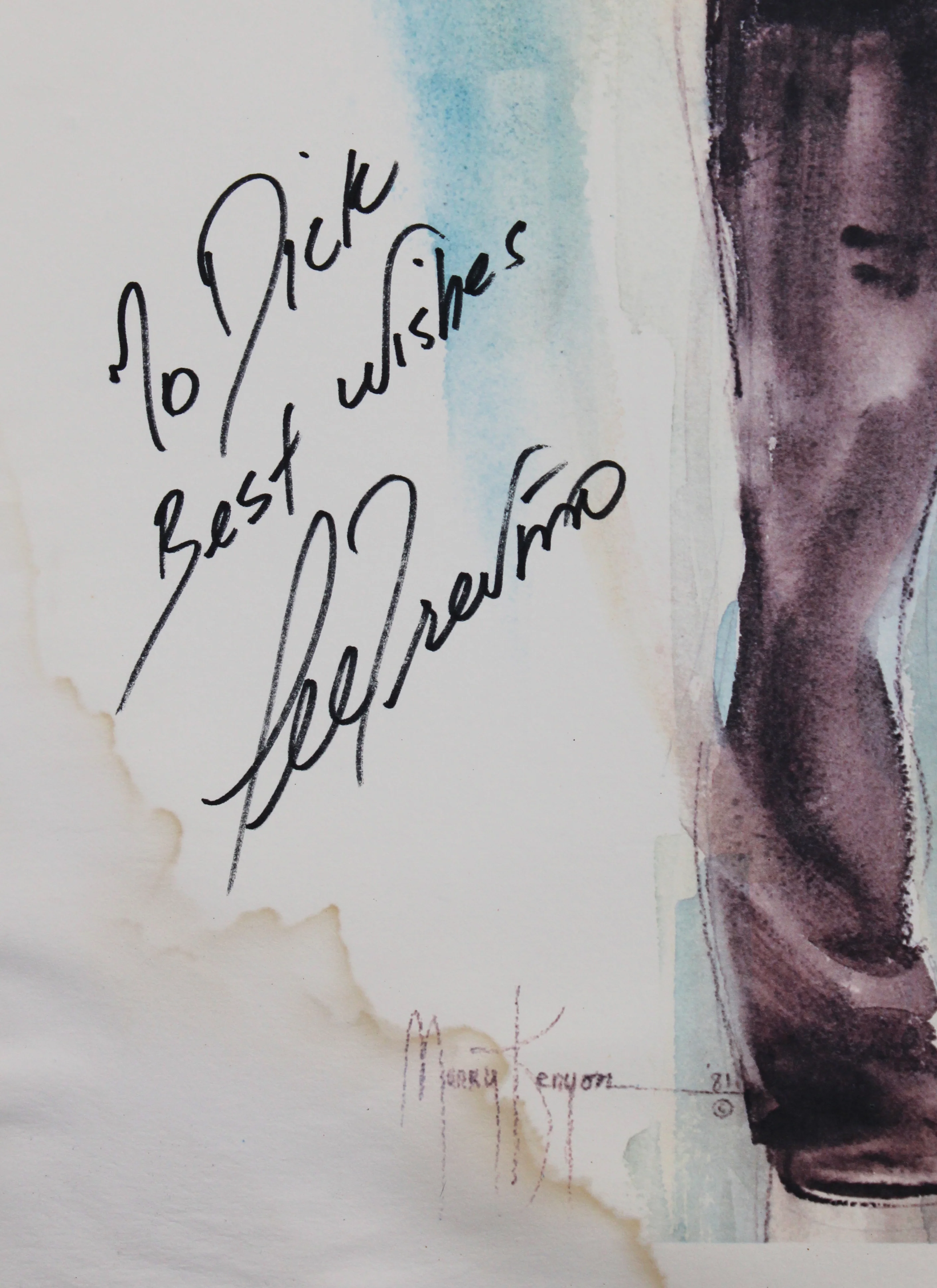 Lee Trevino & Ann Manry Kenyon Authentic Signed 18x22 Lithograph BAS #AE13999 - Image 3