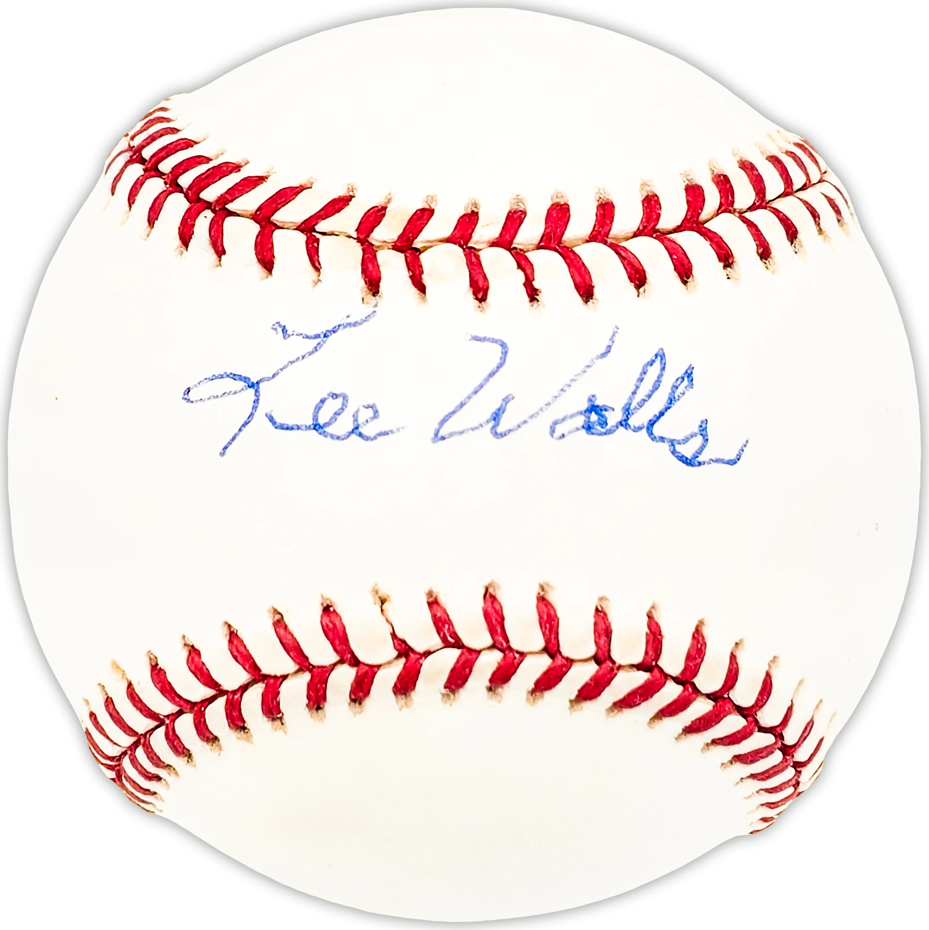 Lee Walls Autographed Official AL Baseball Philadelphia Phillies, Los Angeles Dodgers Beckett BAS QR #BM25295