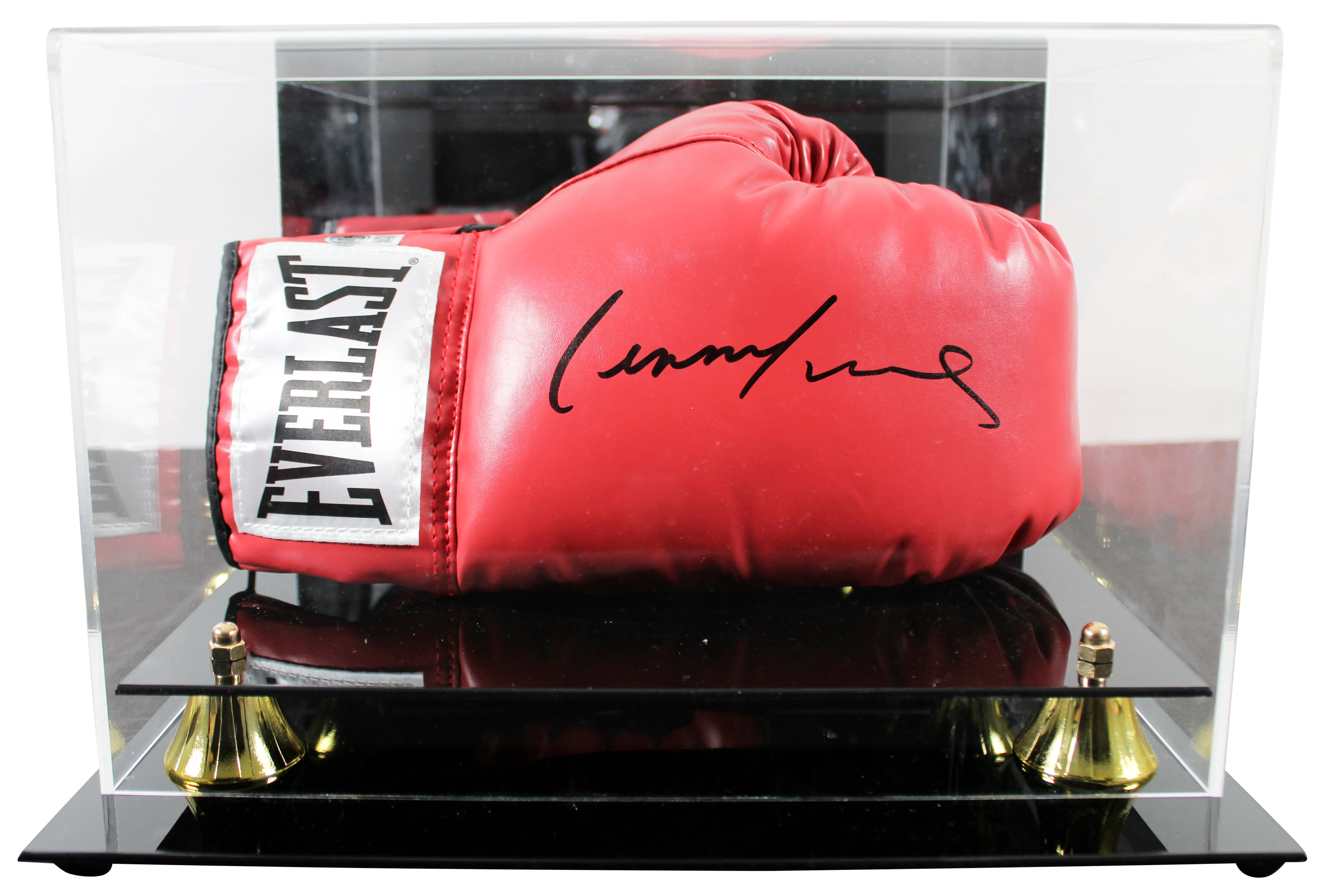 Lennox Lewis Authentic Signed Red Right Hand Everlast Glove W/ Case BAS Witness - Image 2