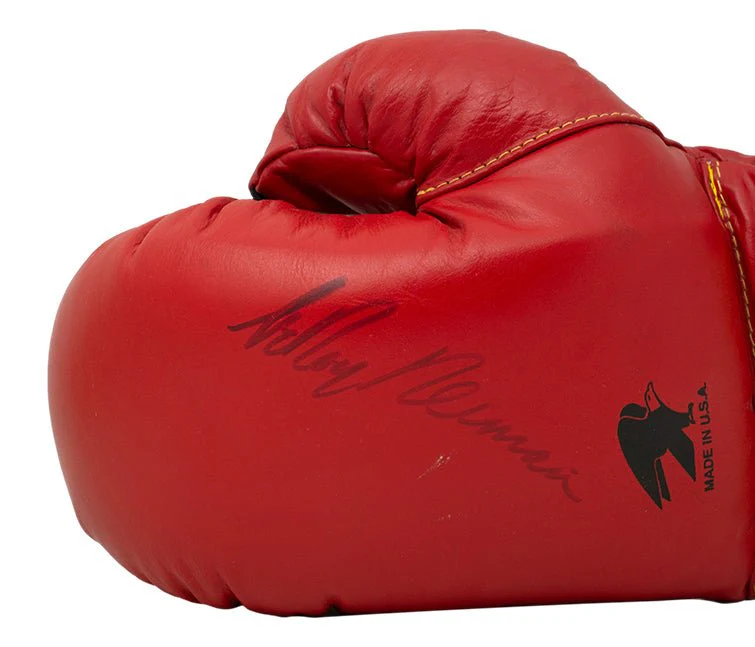 LeRoy Neiman Signed Red Left Everlast Boxing Glove BAS - Image 2