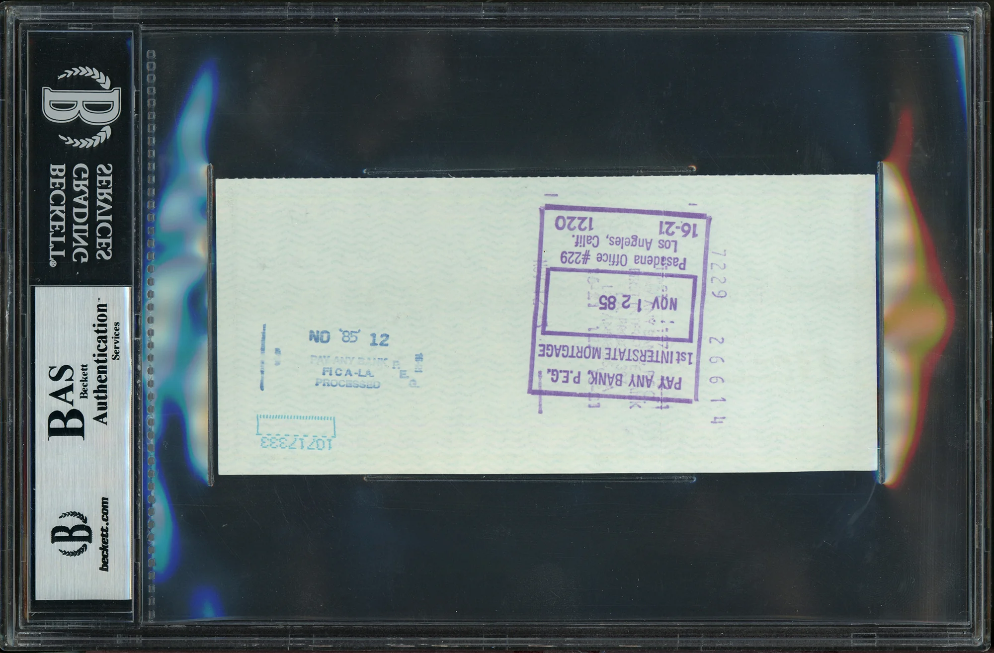 Les Horvath Autographed 3x6 Check Ohio State Buckeyes Beckett BAS #10380533 - Image 2
