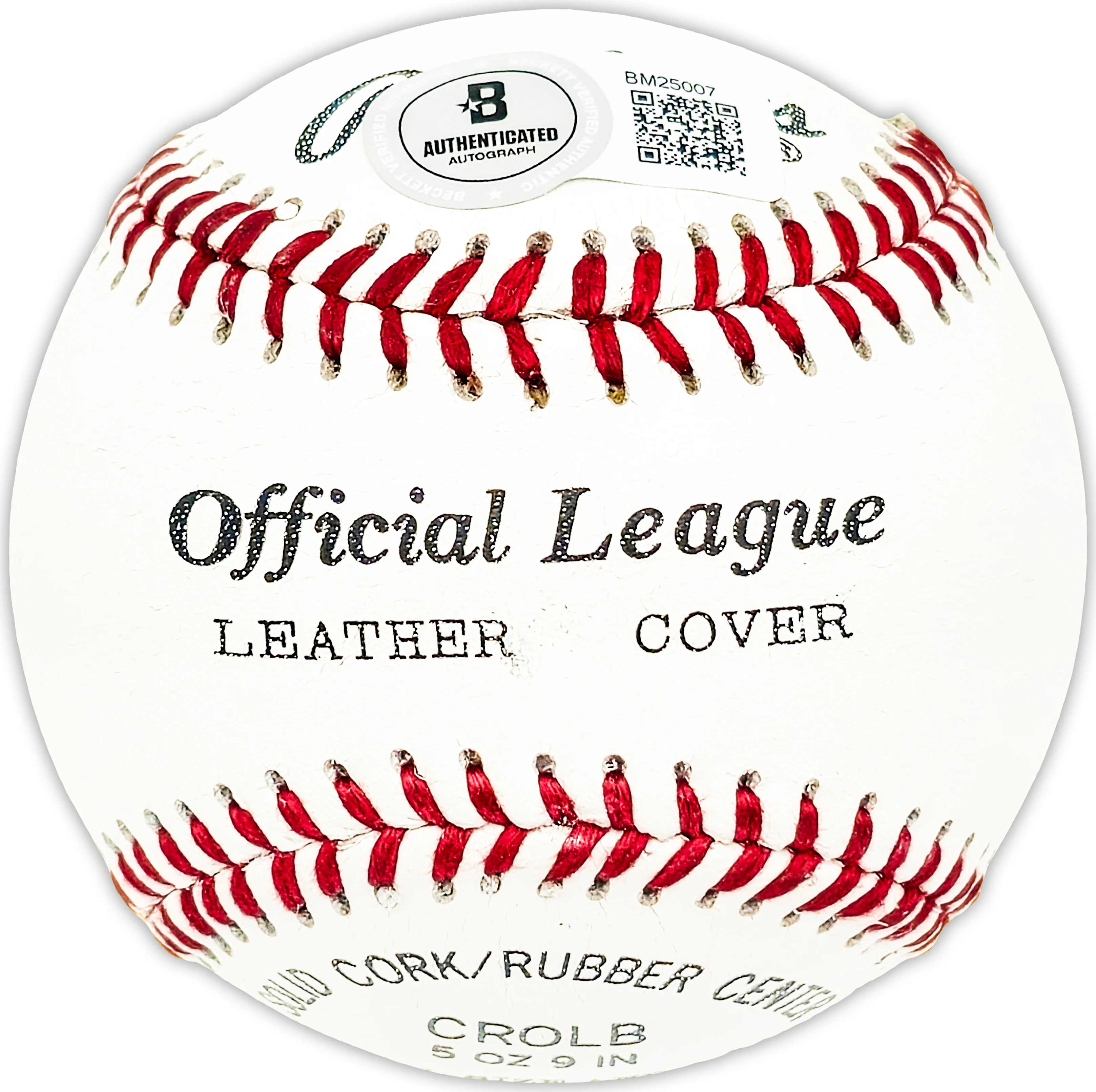 Les McCrabb Autographed Official League Baseball Philadelphia A's Beckett BAS QR #BM25007 - Image 2