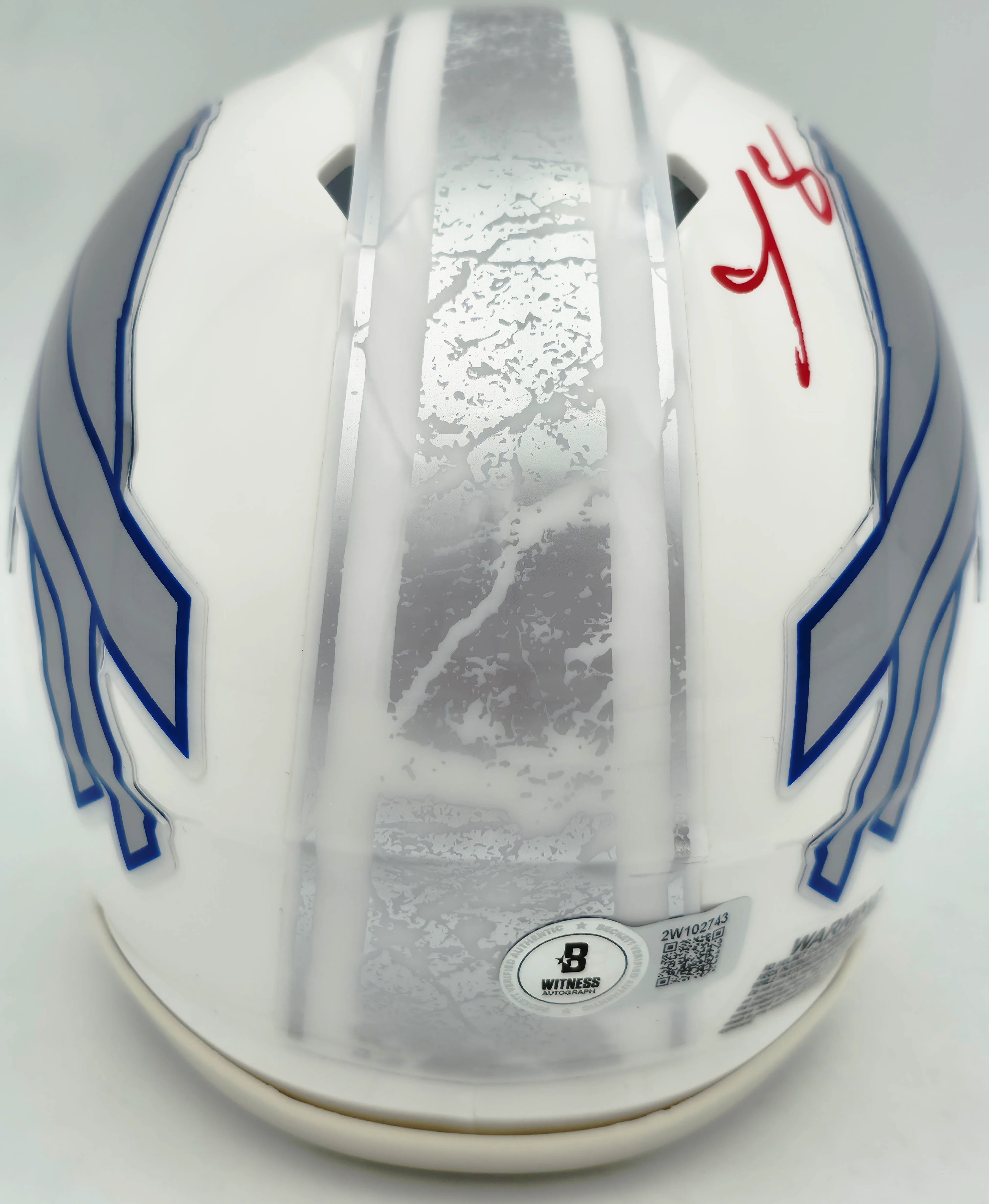 LeSean McCoy Autographed Buffalo Bills White Rivalries Speed Mini Helmet Beckett BAS Witness Stock #261965 - Image 5