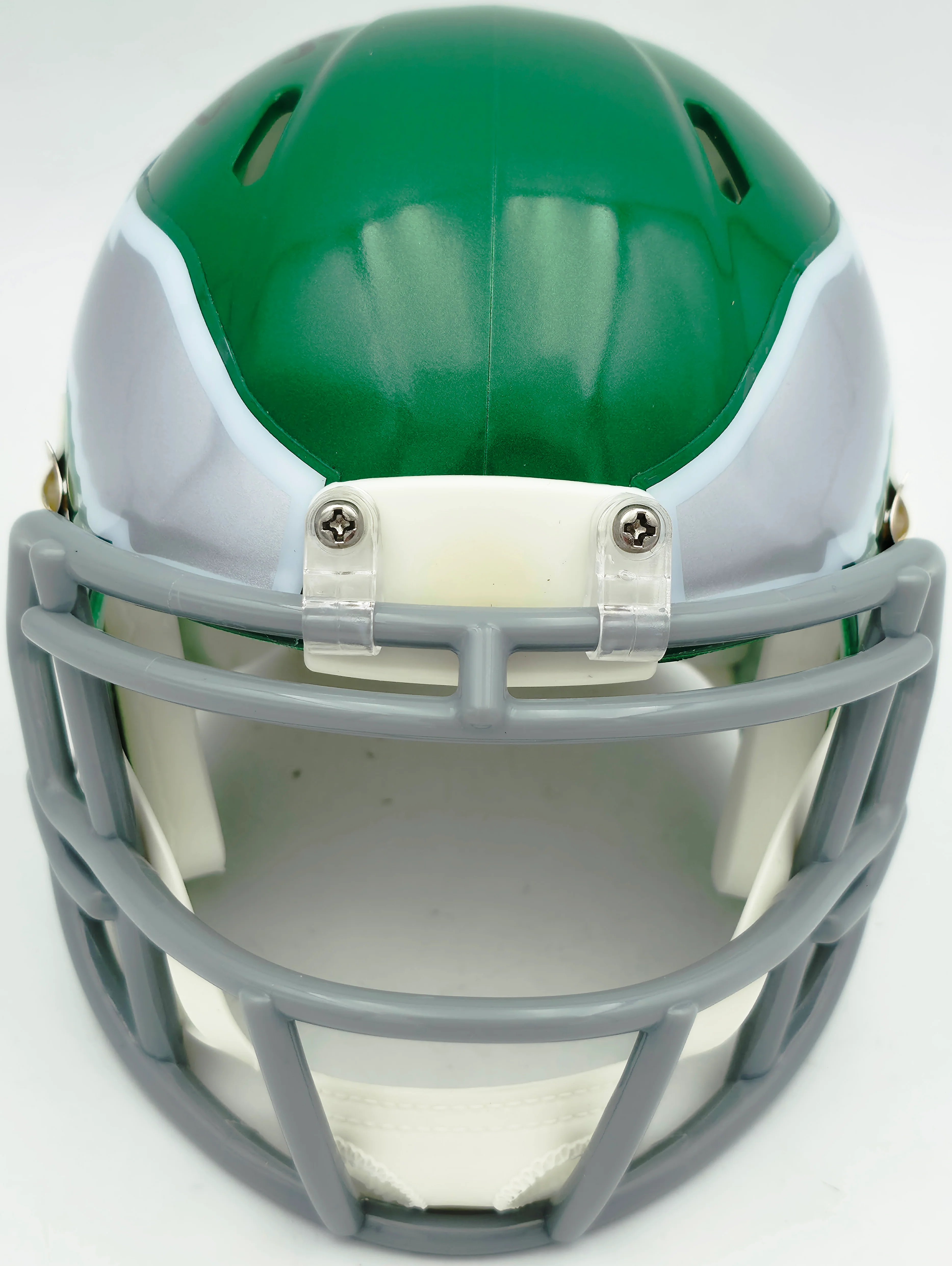 LeSean McCoy Autographed Philadelphia Eagles Green 2023 Alternate Speed Mini Helmet (In Black) Beckett BAS Witness Stock #261962 - Image 4