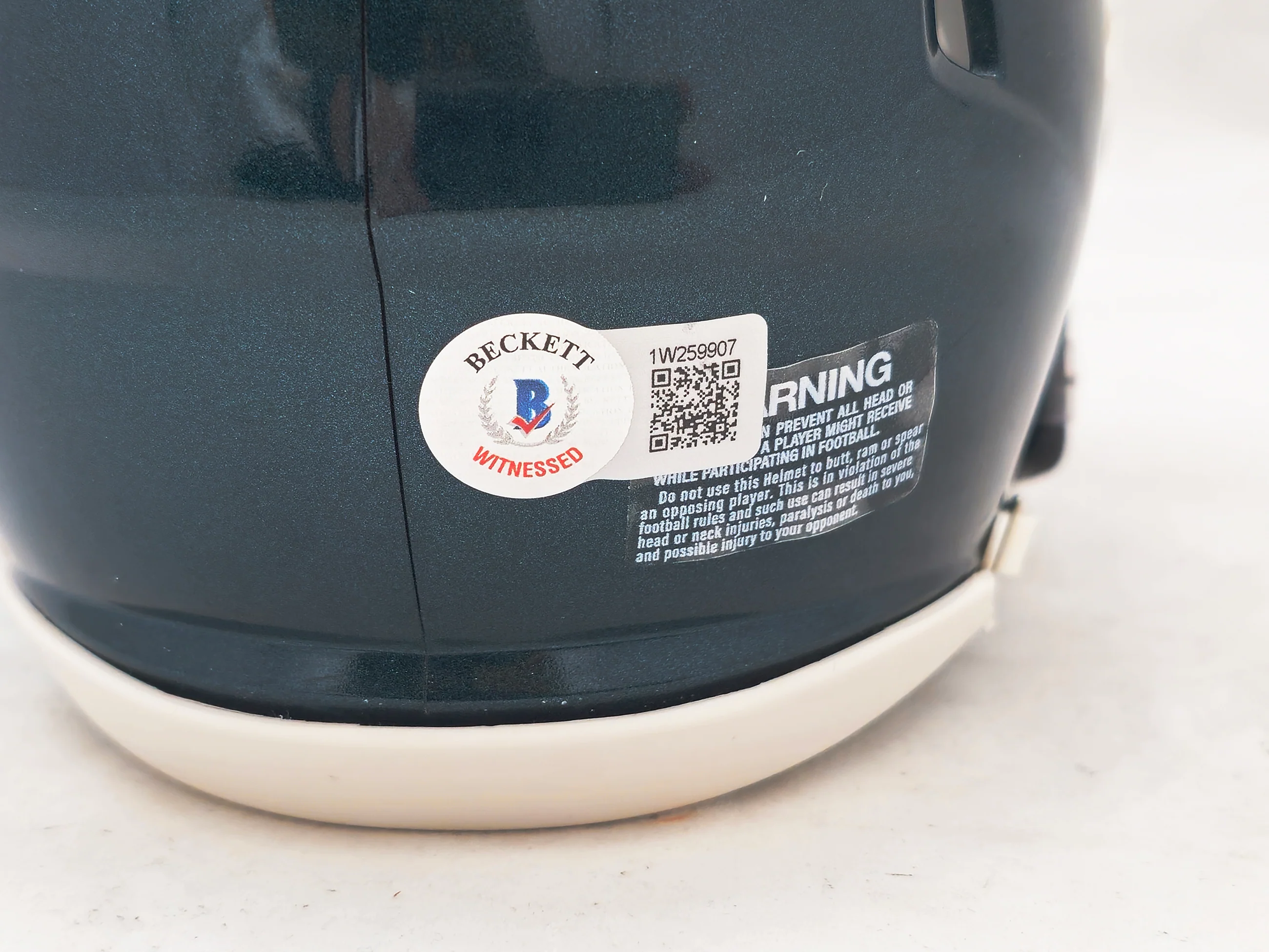 LeSean McCoy Autographed Philadelphia Eagles Green Speed Mini Helmet Beckett BAS Witness Stock #223739 - Image 5