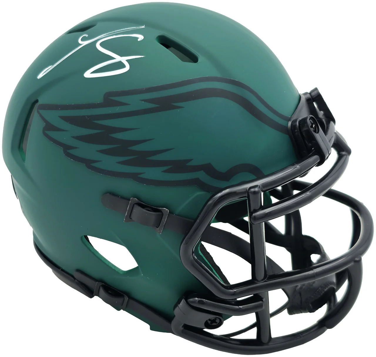 LeSean McCoy Autographed Philadelphia Eagles Rave Green Speed Mini Helmet Beckett BAS Witness Stock #261964