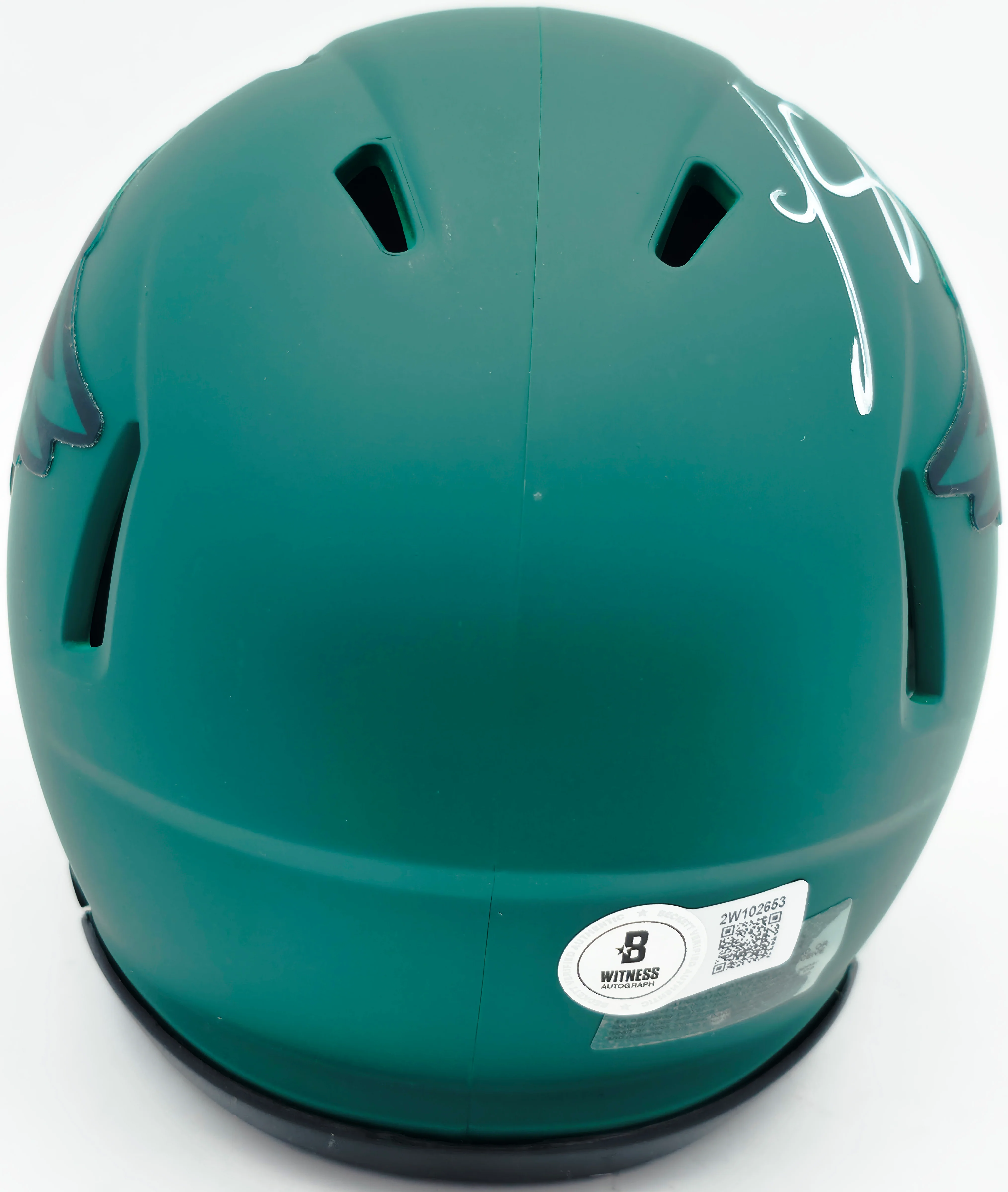 LeSean McCoy Autographed Philadelphia Eagles Rave Green Speed Mini Helmet Beckett BAS Witness Stock #261964 - Image 5