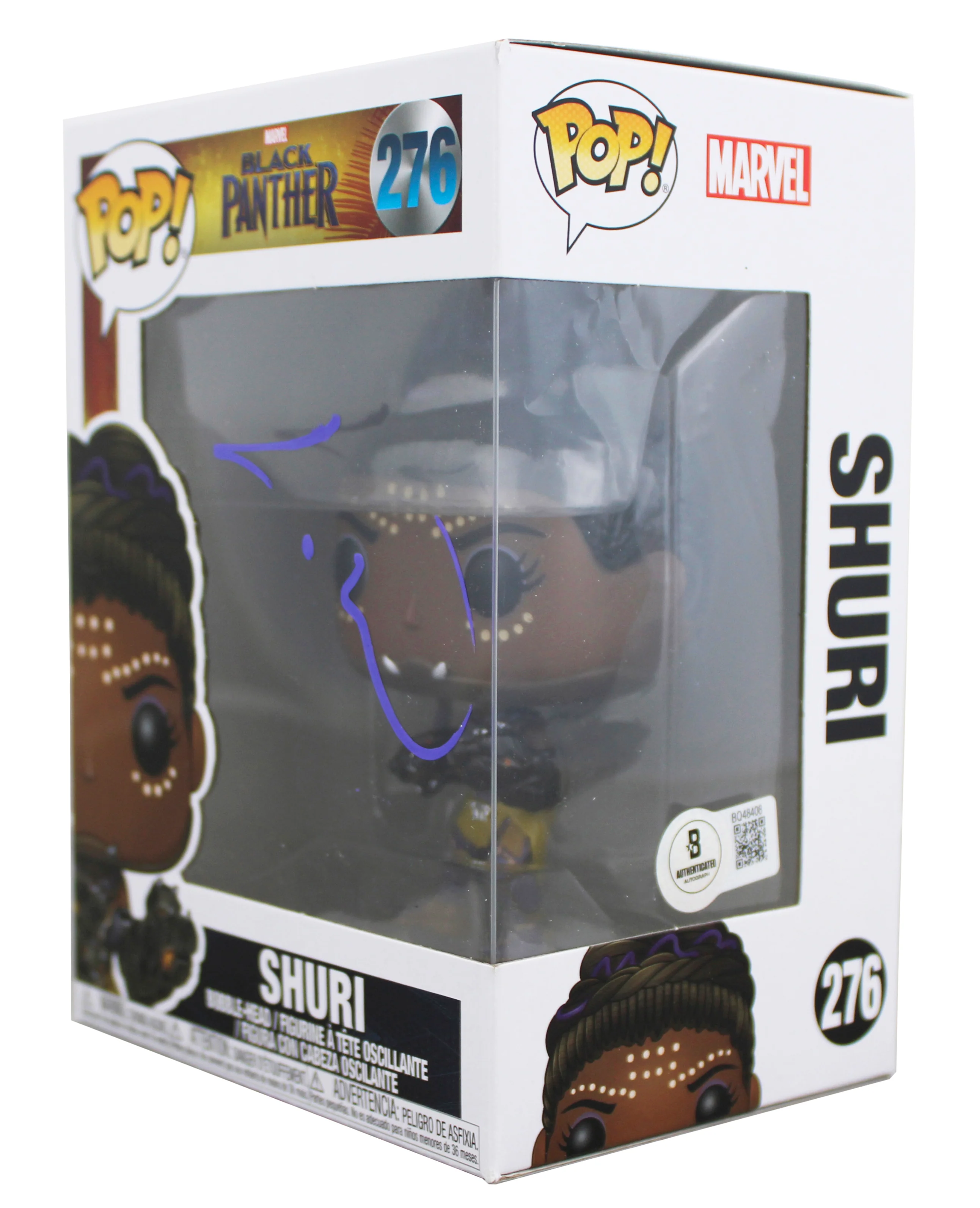 Letitia Wright Black Panther Signed Shuri #276 Funko Pop Vinyl Figure BAS - Image 3
