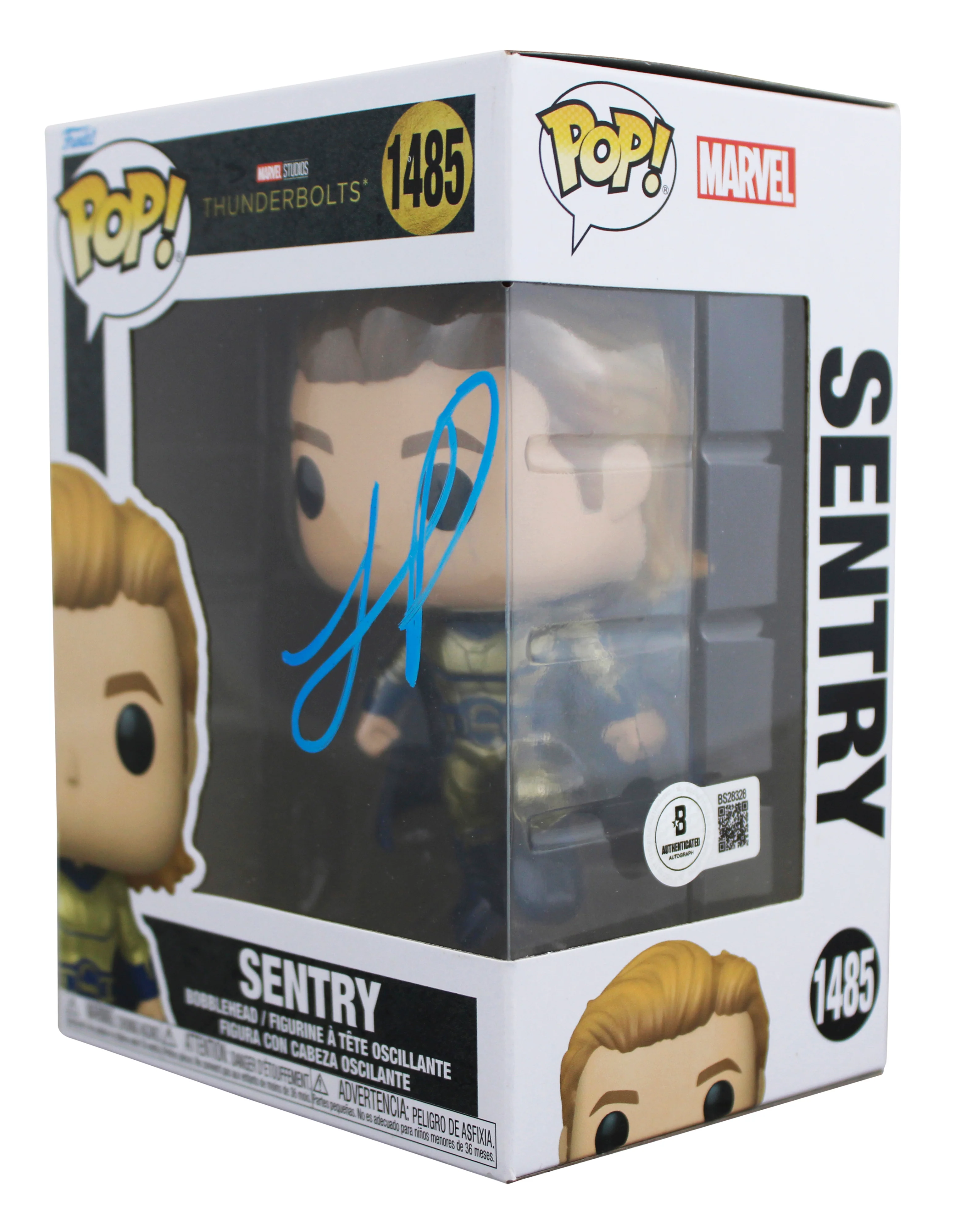 Lewis Pullman Thunderbolts Signed #1485 Funko Pop Vinyl Figure BAS #BS28328 - Image 3