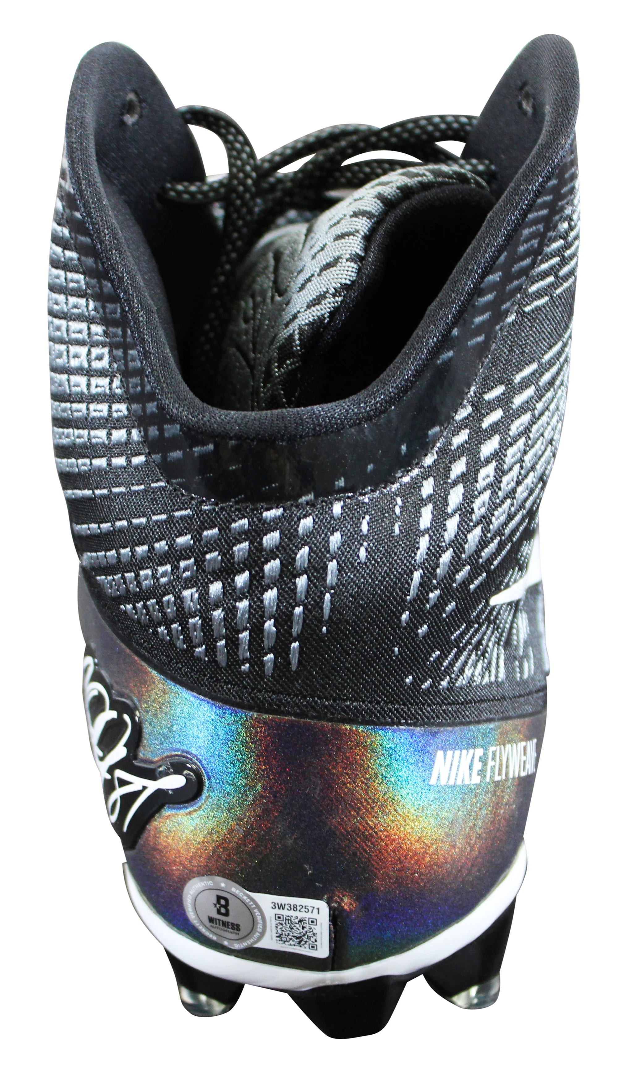 Lions Calvin Johnson Signed Signature Series Right Football Cleat BAS Witnessed - Image 6
