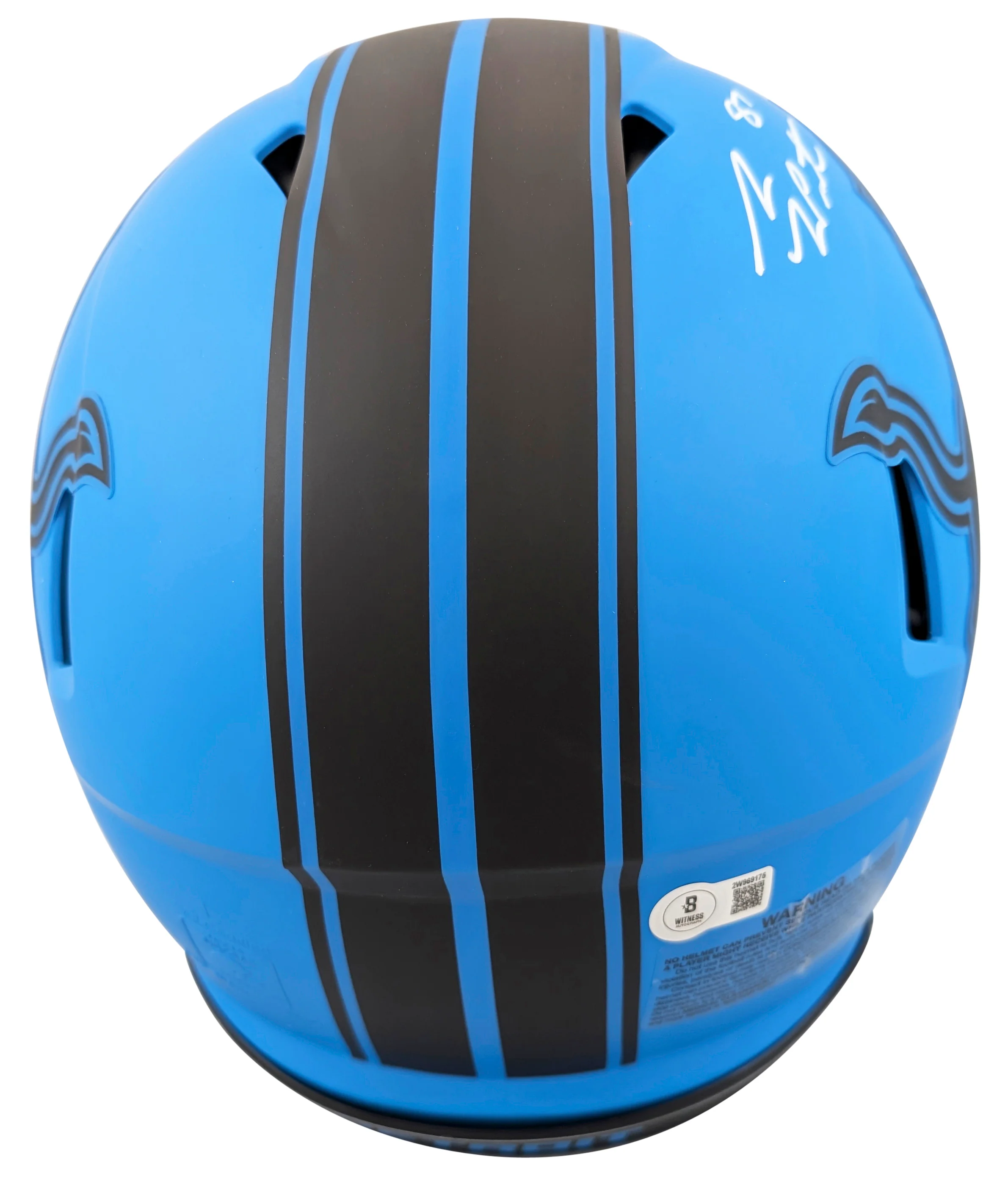 Lions Sam LaPorta Signed Rave Full Size Speed Proline Helmet BAS Witnessed - Image 3