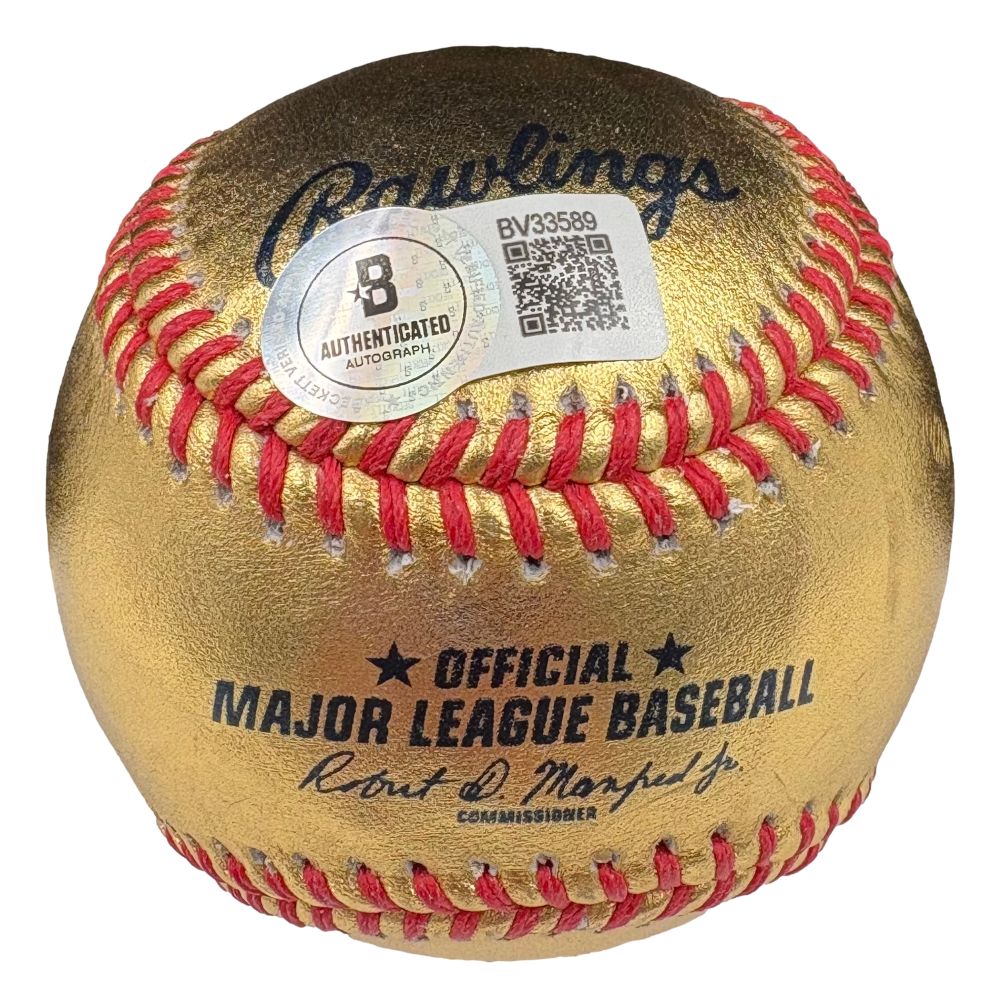 Livvy Dunne Signed Pittsburgh Pirates Gold Logo Baseball BAS - Image 2