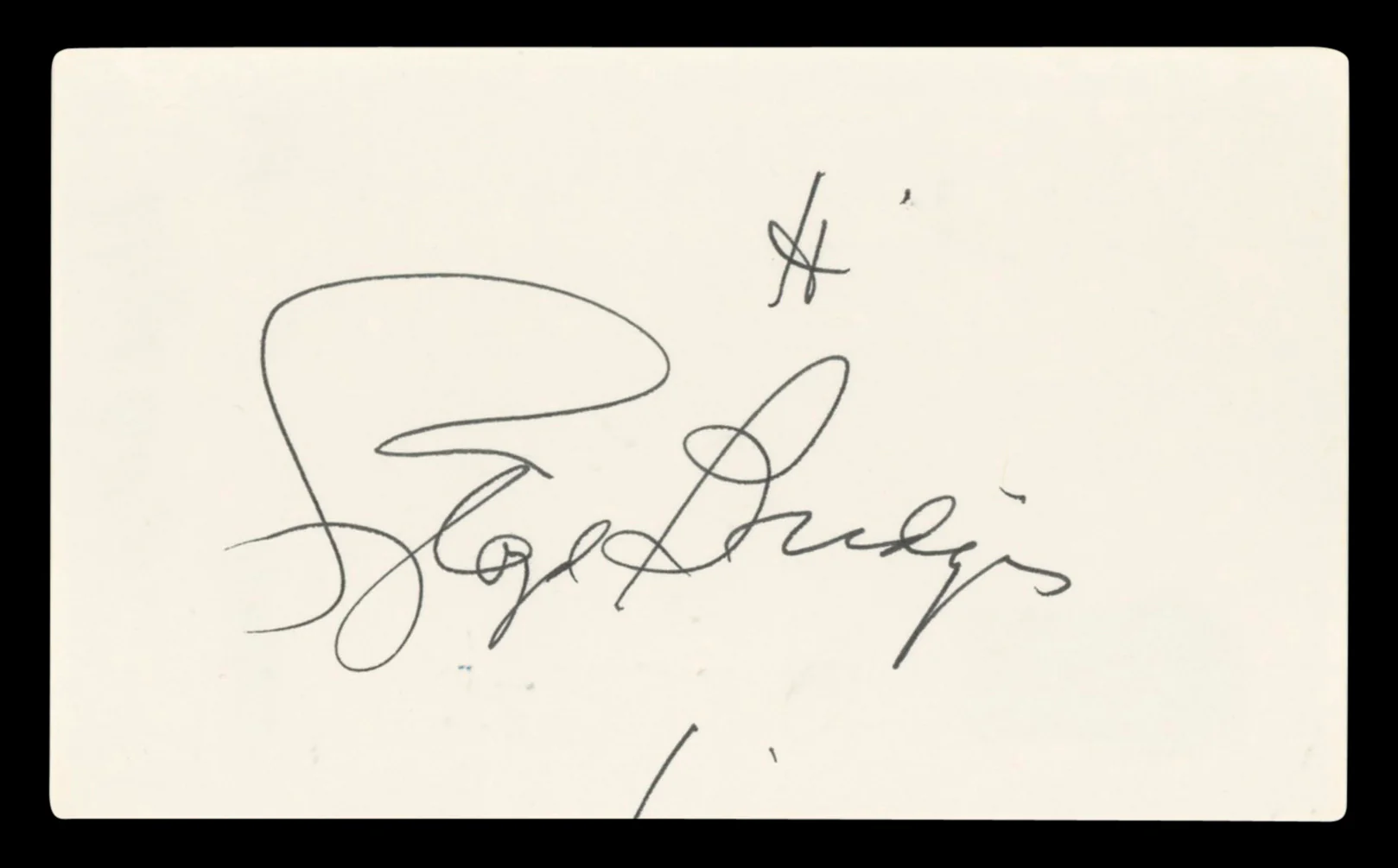 Lloyd Bridges Sea Hunt Authentic Signed 3x5 Index Card Autographed BAS #BV03457 - Image 2